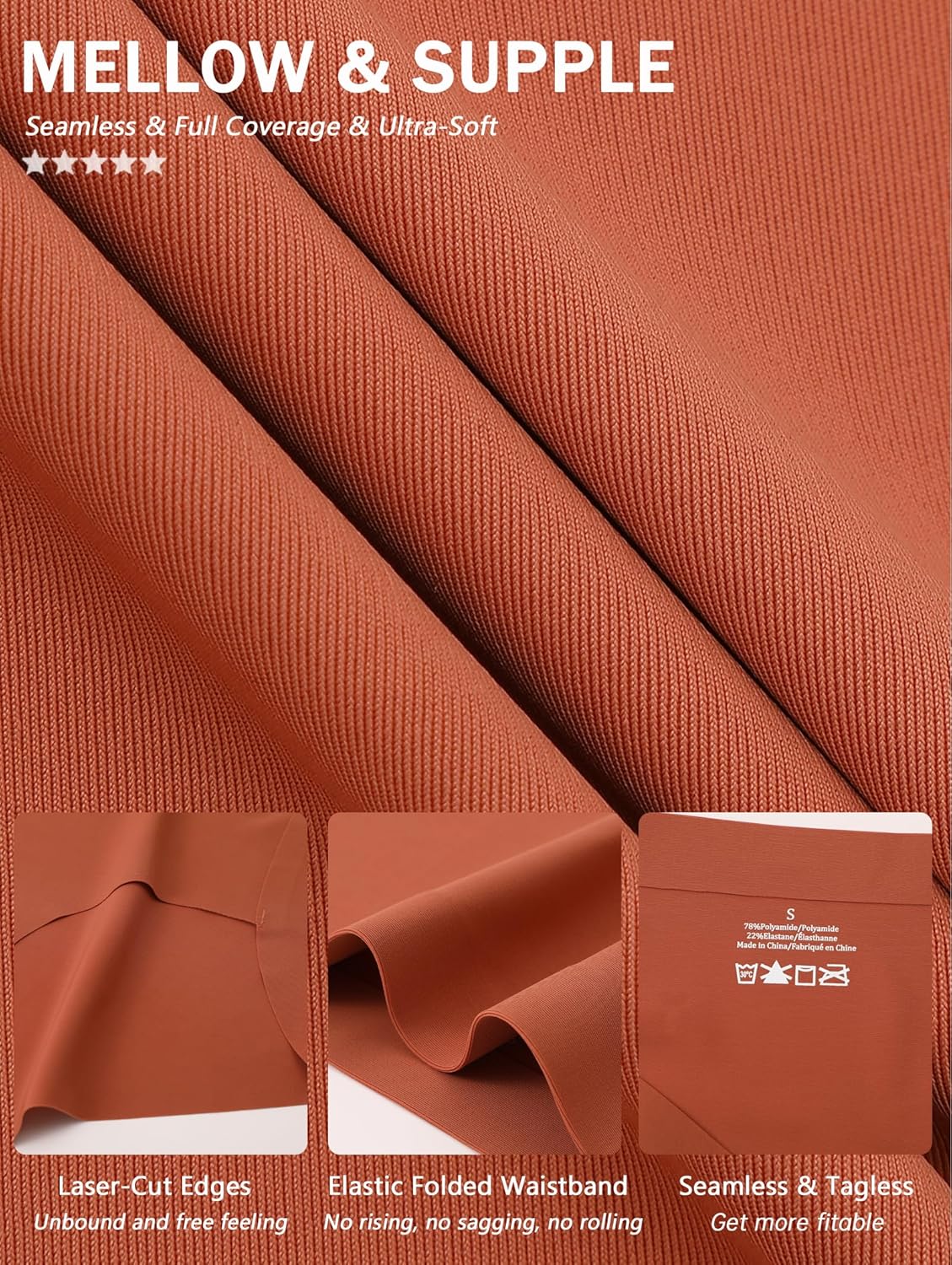 6 Pack Womens Underwear Seamless Sexy Full Coverage Panties Briefs No Show Fall Clothes Lingerie Gift For Womens - Image 7