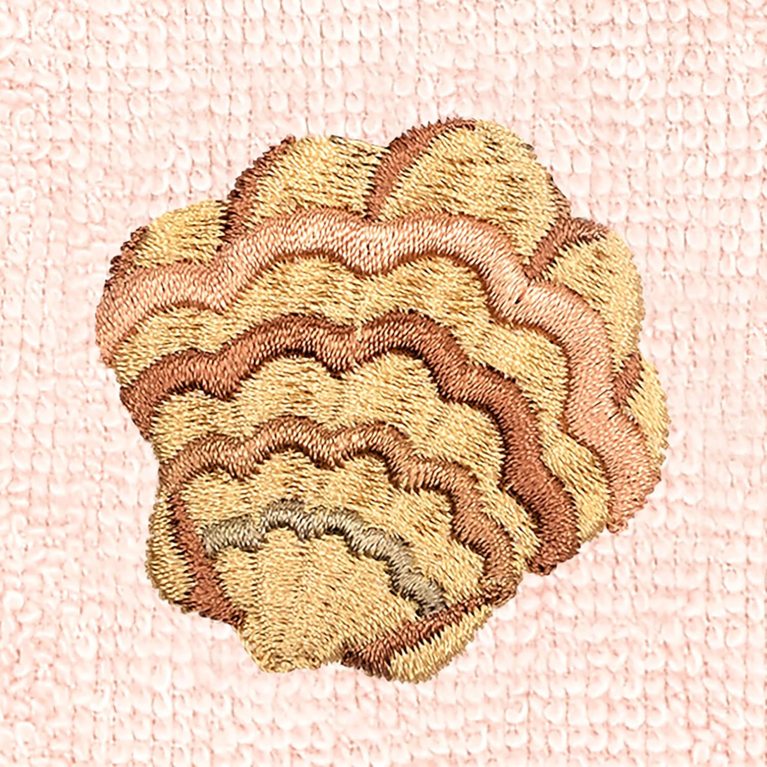 Wonder 2-Piece Fingertip Towel Set, Lively Oceanic Applique, Luxurious Turkish Cotton, Absorbent & Stylish, Unique Bathroom Accessory, 2 Fingertip Towels, Blush