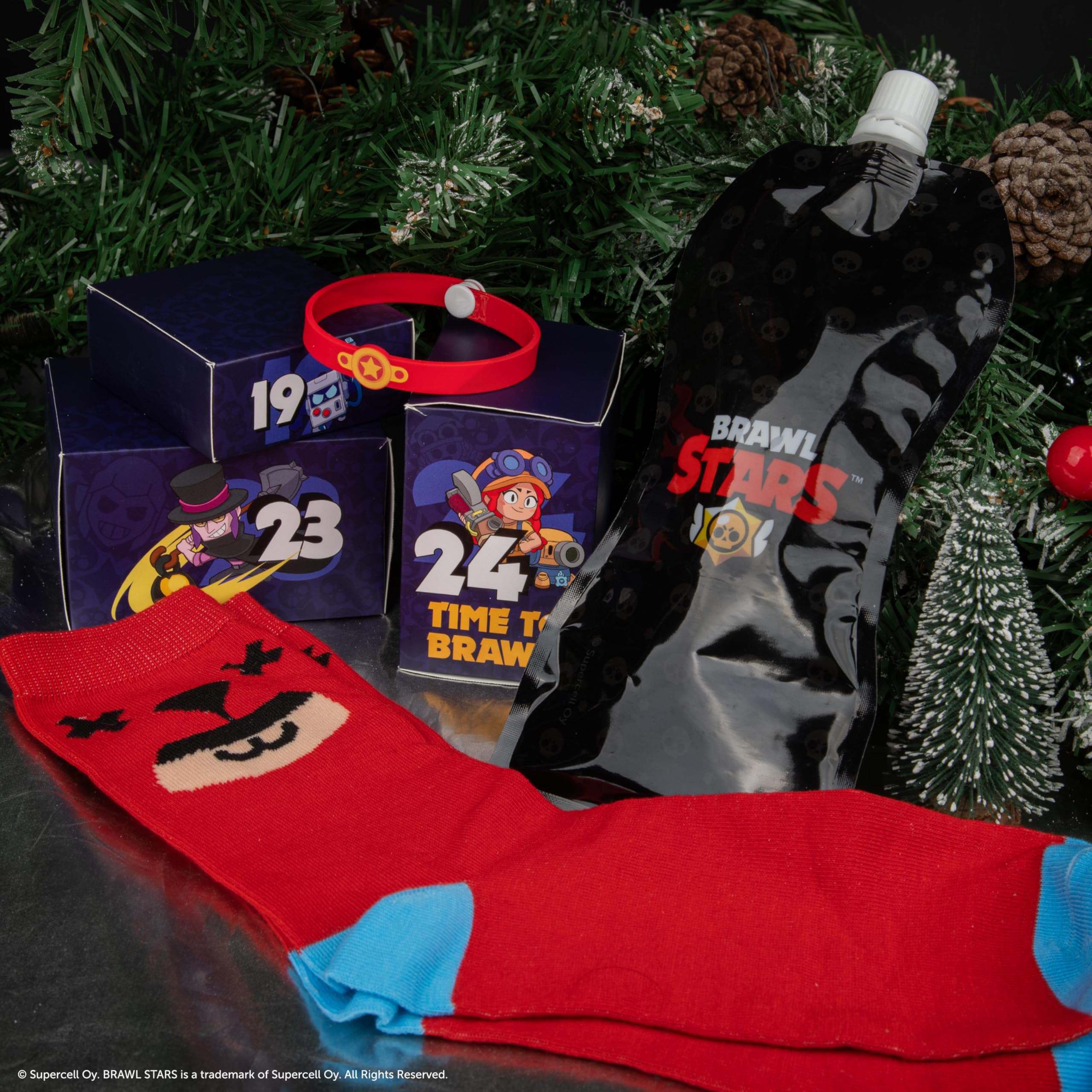 Cinereplicas Brawl Stars - Calendrier de l’Avent Mega Box 2026-24 cadeaux de brawler inclus - Papeterie & Petits Accessoires - Licence Officielle