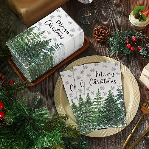 Vista 14 de Jetec 200 toallas desechables de mano de baño, toallas de papel para invitados para baño, mariposas, flores, pájaros, servilletas desechables