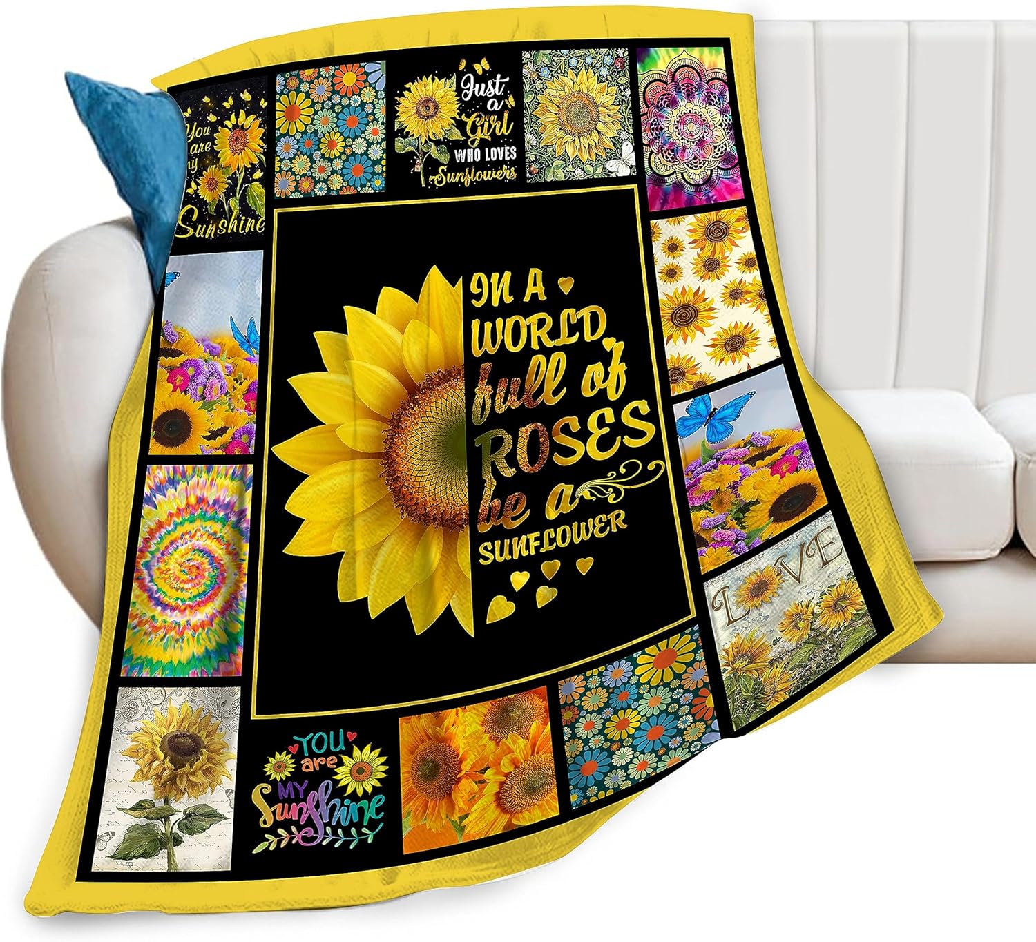 Sunflower Blanket Soft Cozy Sunflower Throw Blankets Warm