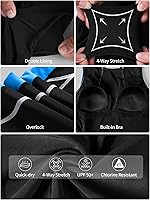 Vista 5 de ATTRACO Traje de baño deportivo de una pieza para mujer, traje de baño deportivo de entrenamiento para mujer