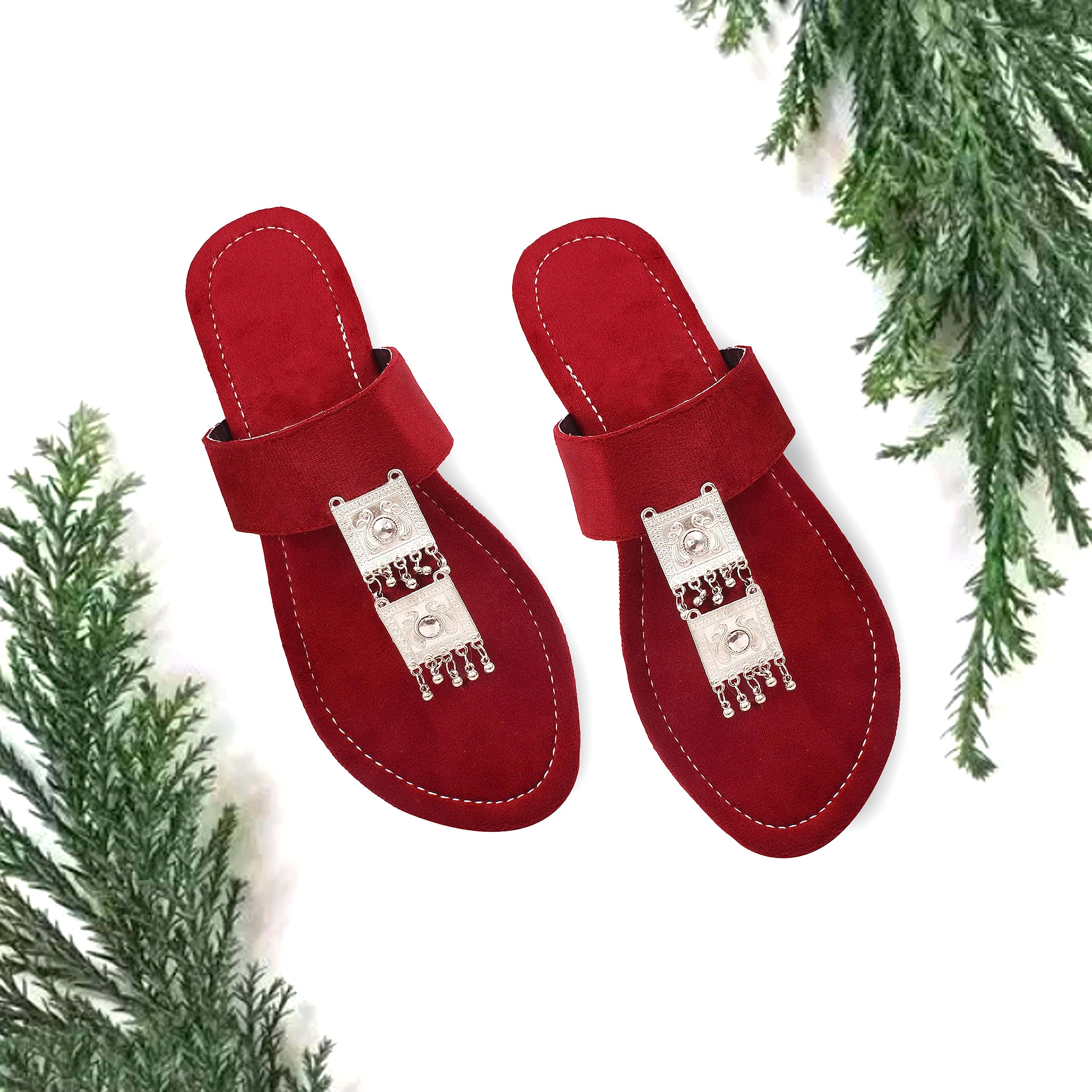 Women's Ethnic Flats, Women's Traditional Slip-On Slipper, Rajasthani Chappal Banjara Style (Ethnic Flats)-picture-18