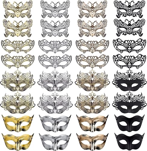 FEQO 32 piezas máscaras de máscaras máscaras venecianas vintage antiguas