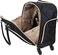 Vista 4 de Kenneth Cole Reaction Chelsea - Equipaje expandible de poliéster de 20 pulgadas, Negro