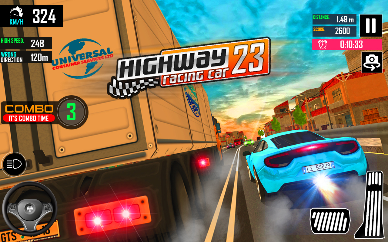 3D Car Racing Games City Traffic Escape 3D Kids Car Games Highway