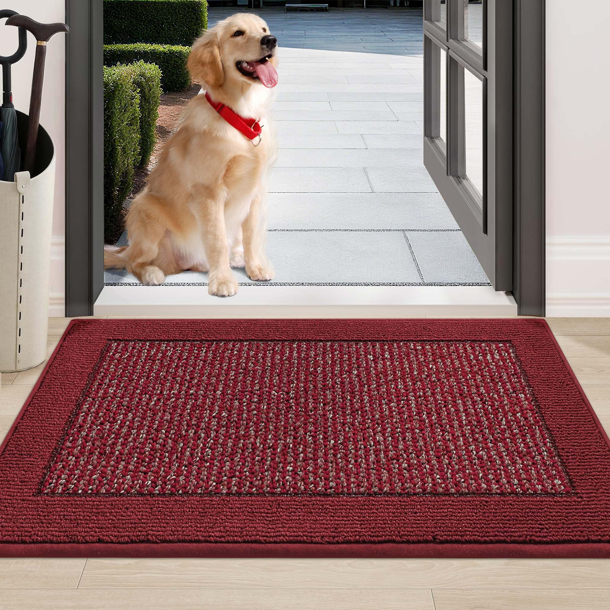 BEQHAUSE Indoor Door Mat 24 x 36 Dirt Trapper Door Mats Non-Slip Entryway Rugs Washable Resist Dirt Absorbent