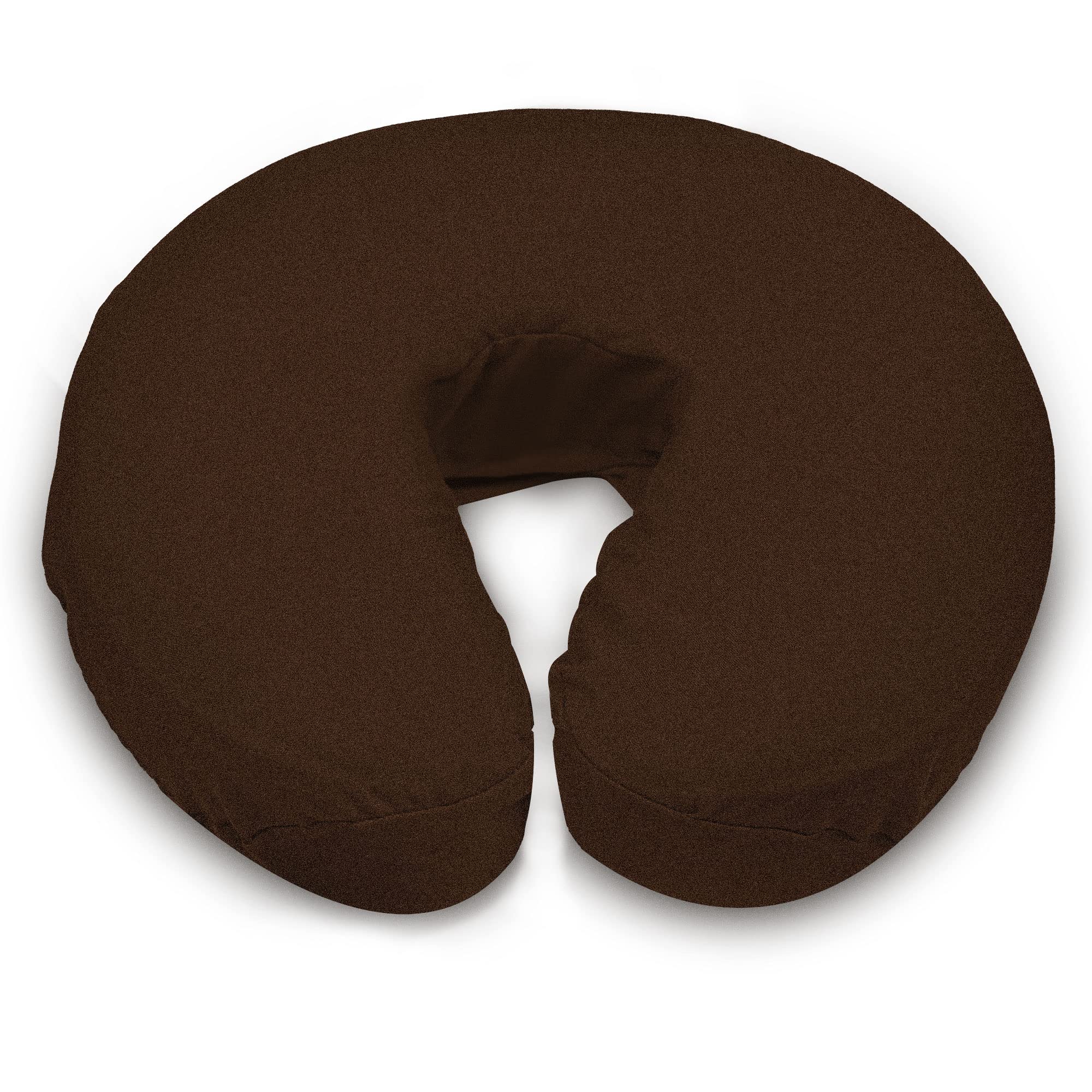 LONDON LINENS Soft & Heavy Microfiber Massage Tables Face Cradle Covers Cozies Fitted- 4 Pieces (Mocha)