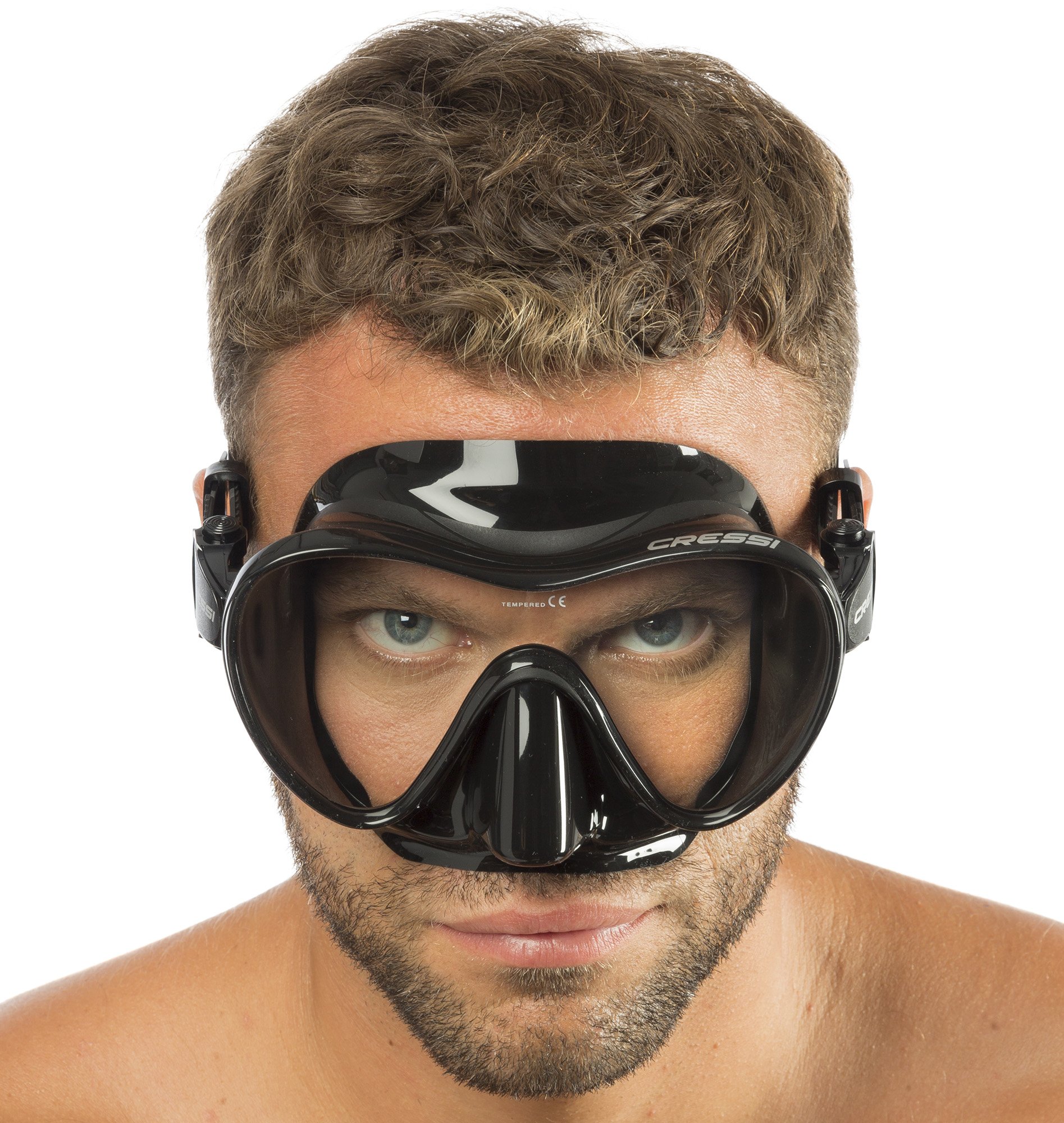 Cressi F1 Mask, Maschera Subacquea monovetro del Tipo Frameless Unisex Adulto, Nero, L & Mexico, Tubo Snorkel per Immersioni, Apnea, Snorkeling Unisex Adulto, Nero, Unica