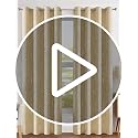 Image of Urban Space 80-85% True Blackout Curtains for Window, Gold Foil Printed Blackout Curtains, Decorative Window Curtain Eyelet with Tieback, 1 Piece Curtain for Living Room(Floral Vine N Blue, 5 Feet)