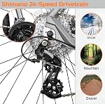 Vélo hybride 700c (28 po), vélo de route, cadre en aluminium de 52 cm, fourche à suspension avec verrouillage, vélo de route Shimano 24 vitesses et vélo de montagne adulte MTB, vélo pour adultes | Vélo de route, vélo de montagne