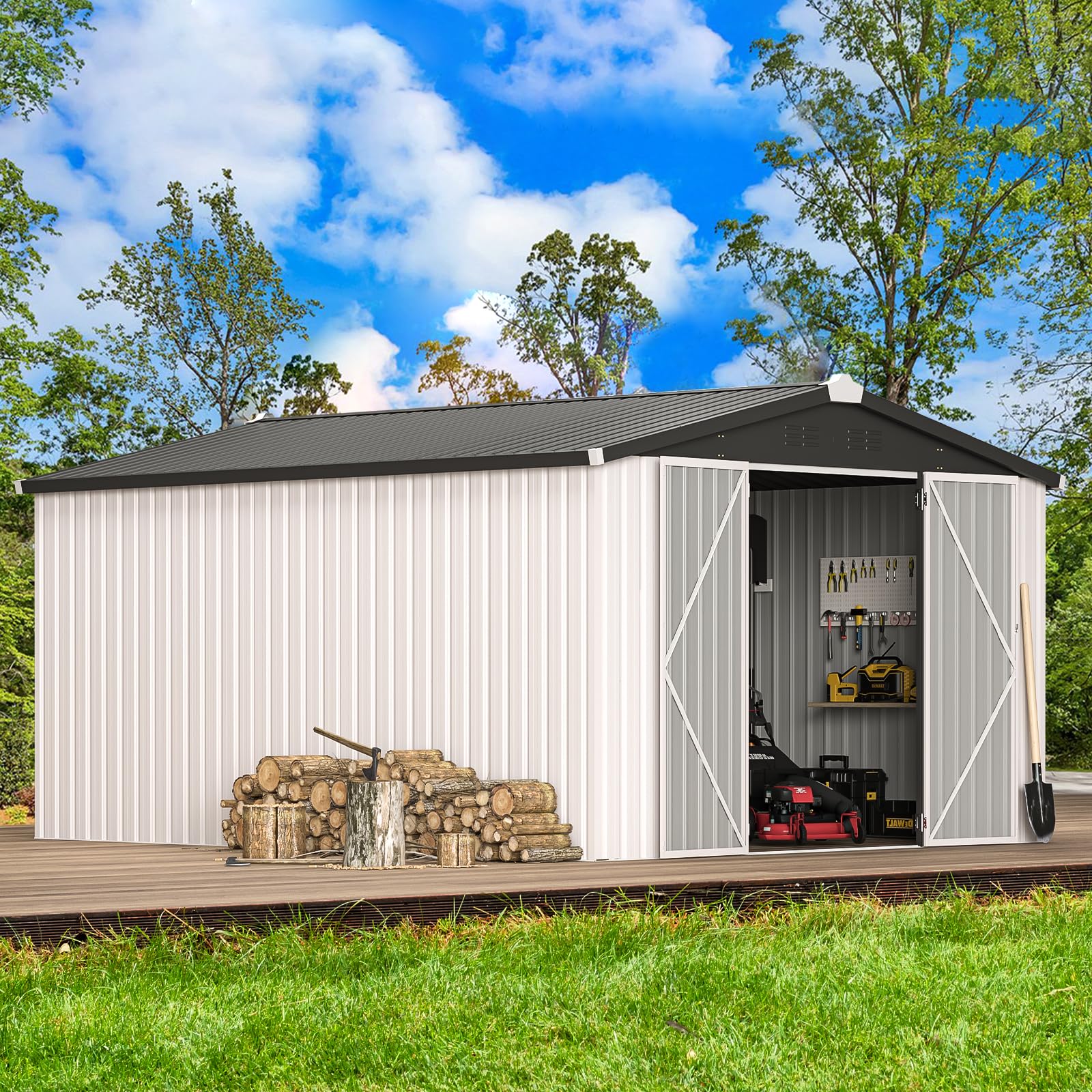Amazon.com : U-MAX 10x14 Shed, 14x10 Metal Outdoor Storage Shed