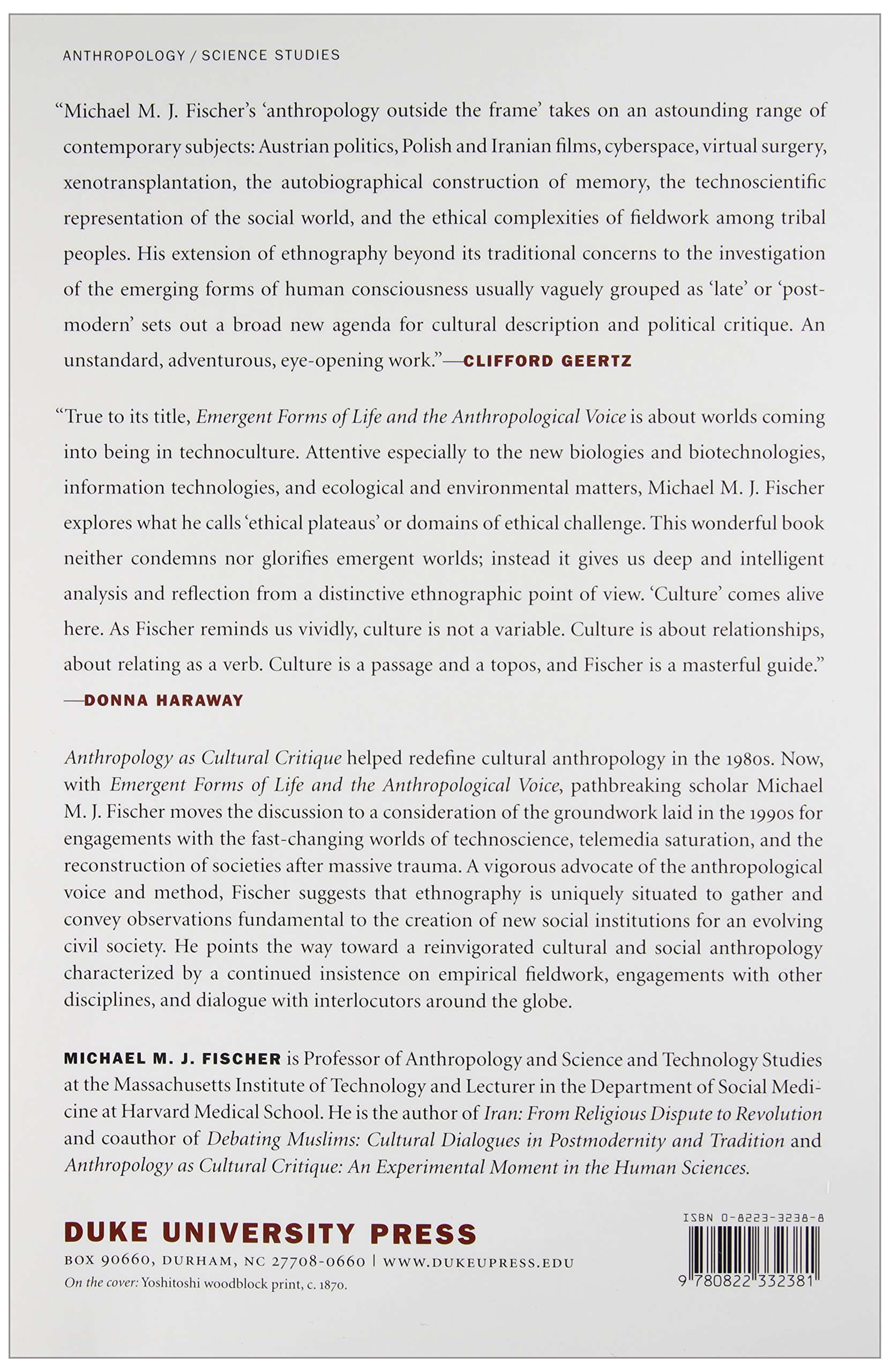 Emergent Forms of Life and the Anthropological Voice