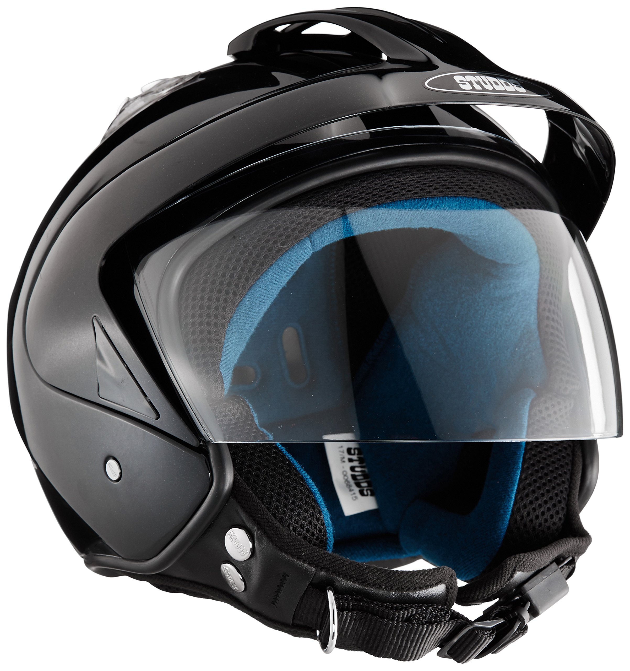 Studds KS-1 Metro Open Face Helmet (Black, M)