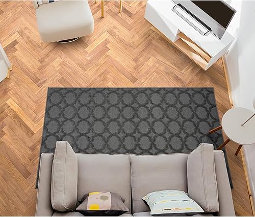 Garland Rug Sparta - Alfombra de área de 3 pies x 5 pies, color gris ceniza