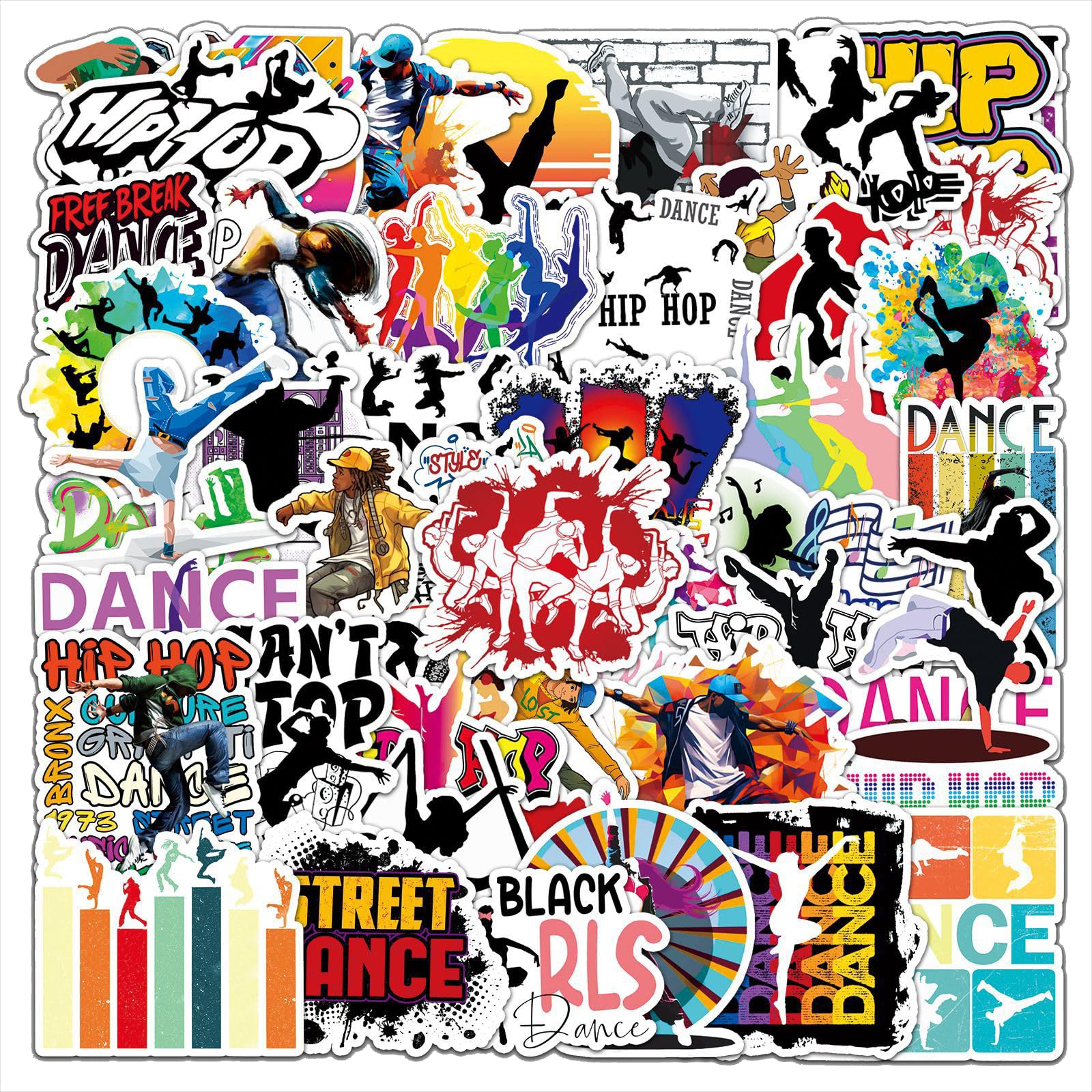 Amazon.co.jp: DANCE ダンス ステッカー 50枚セット PVC 防水 シール