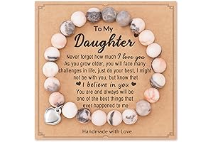 Gifts for Daughter from Mother: Natural Stone Sweet Heart Bracelet