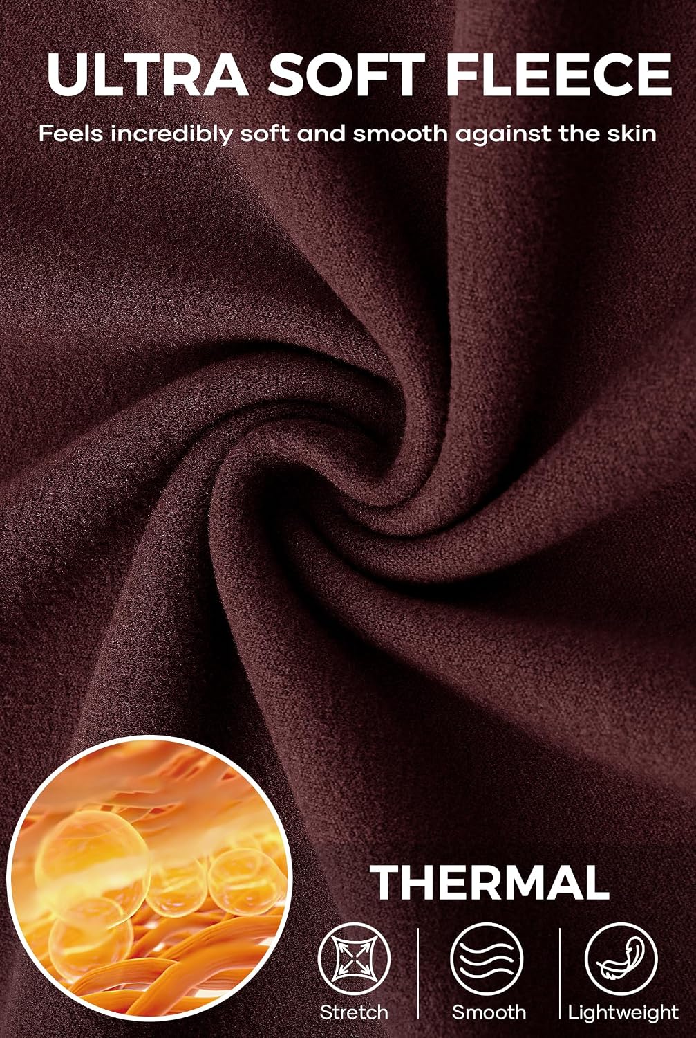 Mens Mock Turtleneck Shirts Thermal Fleece Stretchy Casual Long Sleeve Undershirt (S-XXL)