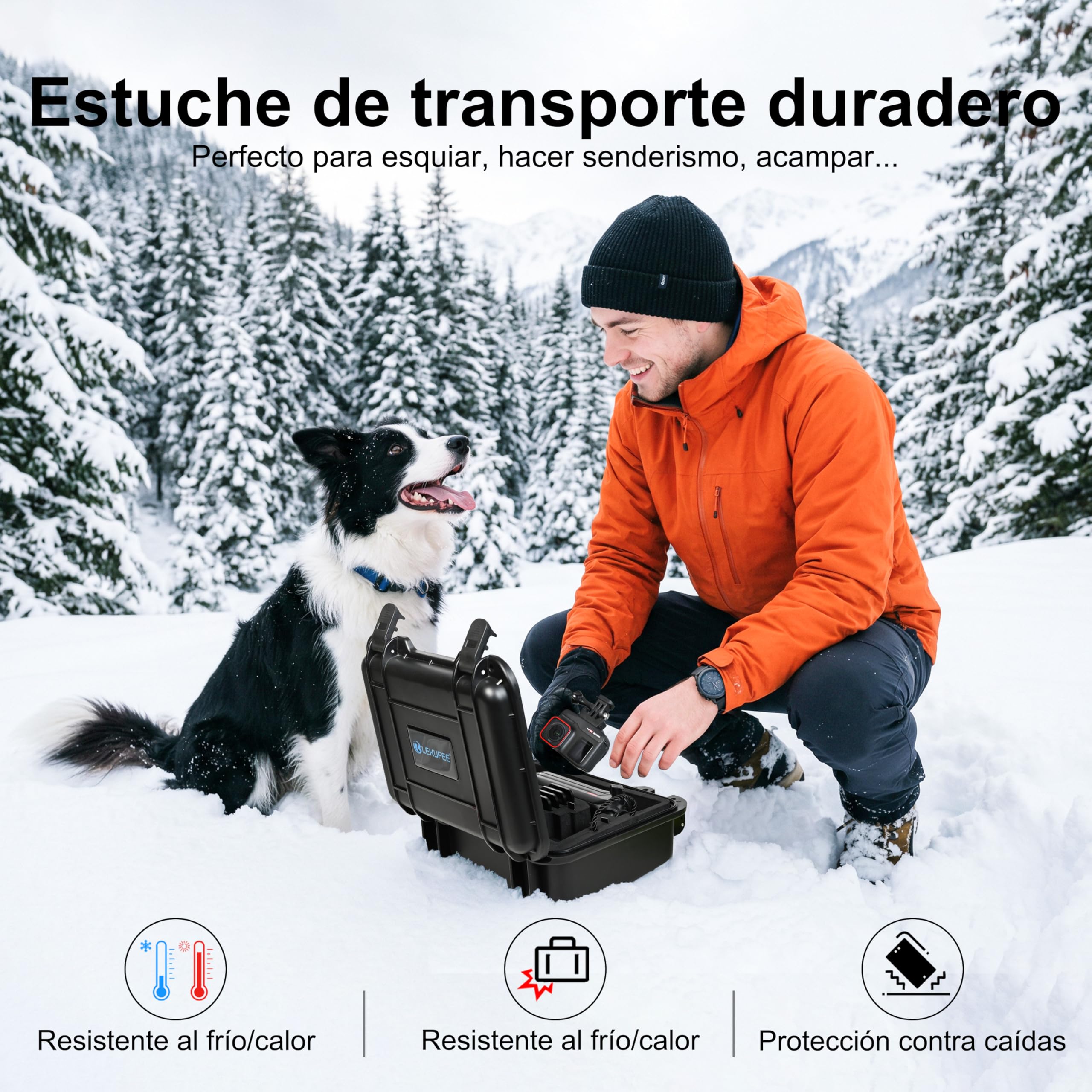 LEKUFEE Estuche Rígido Impermeable para Insta360 Ace Pro 2/Insta360 Ace Pro/Insta360 Ace cámara de acción en y Insta360 Ace Pro 2 Accesorios (Solo Maleta)