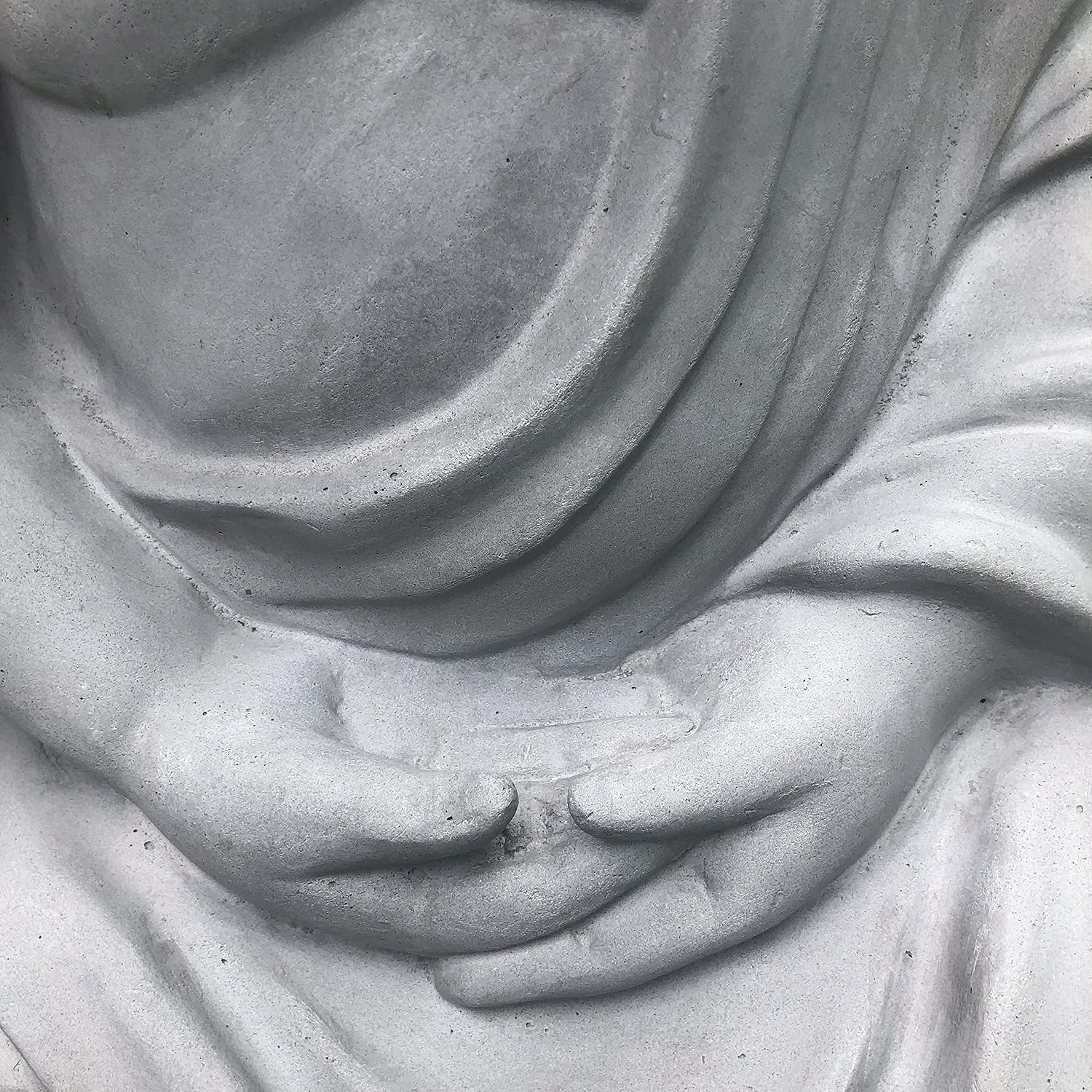 Kante 25.6" Lightweight Sitting Meditating Buddha Zen Indoor Outdoor Statue Gray Concrete