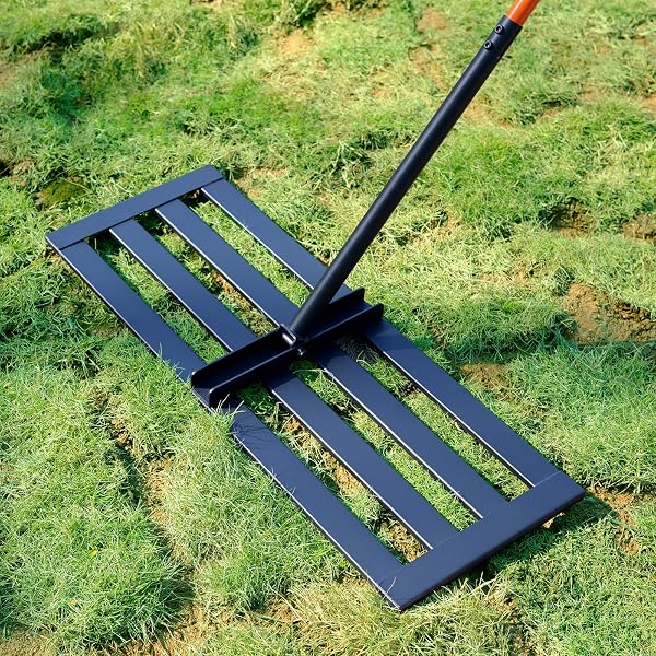 Lawn Leveling Rake, 30x10 Leveling Rake, 78 inch Handle Length, Stainless Steel, Adjustable Handle for Backyard, Garden,