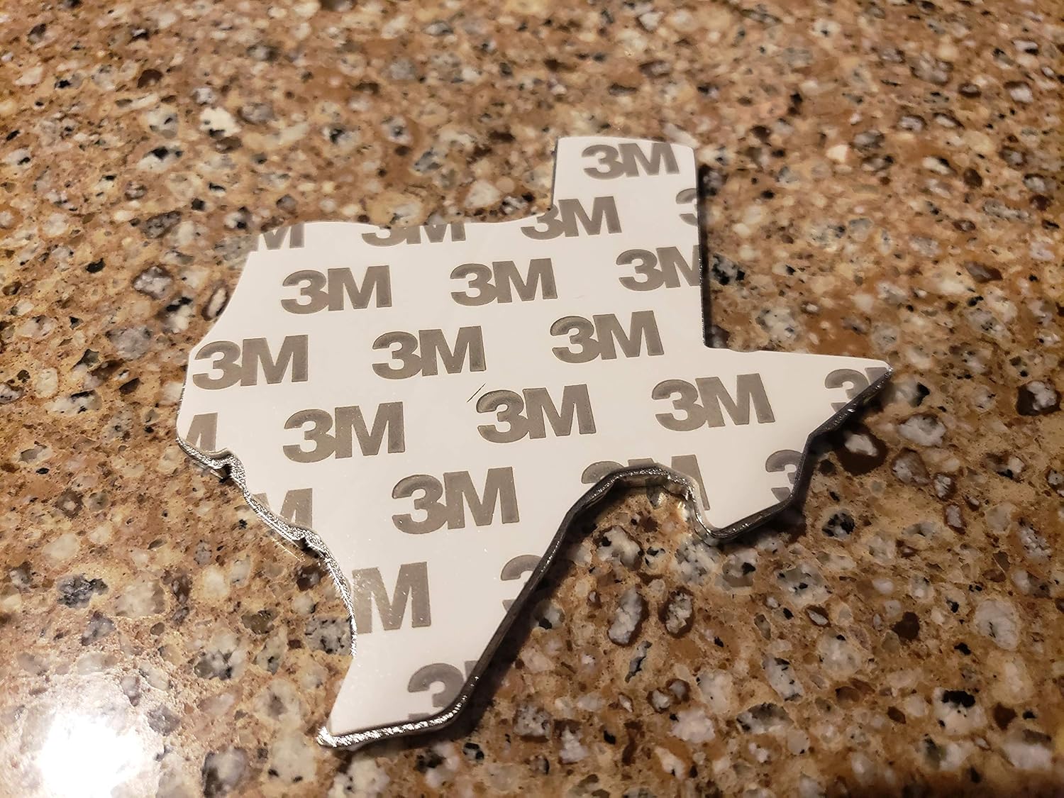 Muzzys SET OF THREE- 3.5" Large TEXAS FLAG IN SHAPE OF TEXAS State Edition Emblem Decal Longhorn Lone Star METAL Badge Universal StickOn FITS Chevy Silverado Suburban Tahoe Sierra Ford F150 Ranger Ram