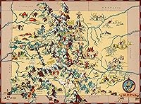 Vista 45 de Rompecabezas para adultos 1000 piezas Wisconsin mapa de madera rompecabezas juegos de rompecabezas Estados Unidos del estado rompecabezas mapa