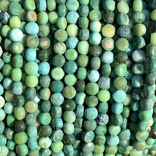 Miniatura 3 de ABCgems Crisoprasa verde manzana de Australia Occidental (ocasionalmente inclusión de calcedonia negra, dureza Mohs 7) pequeñas cuentas de tablero