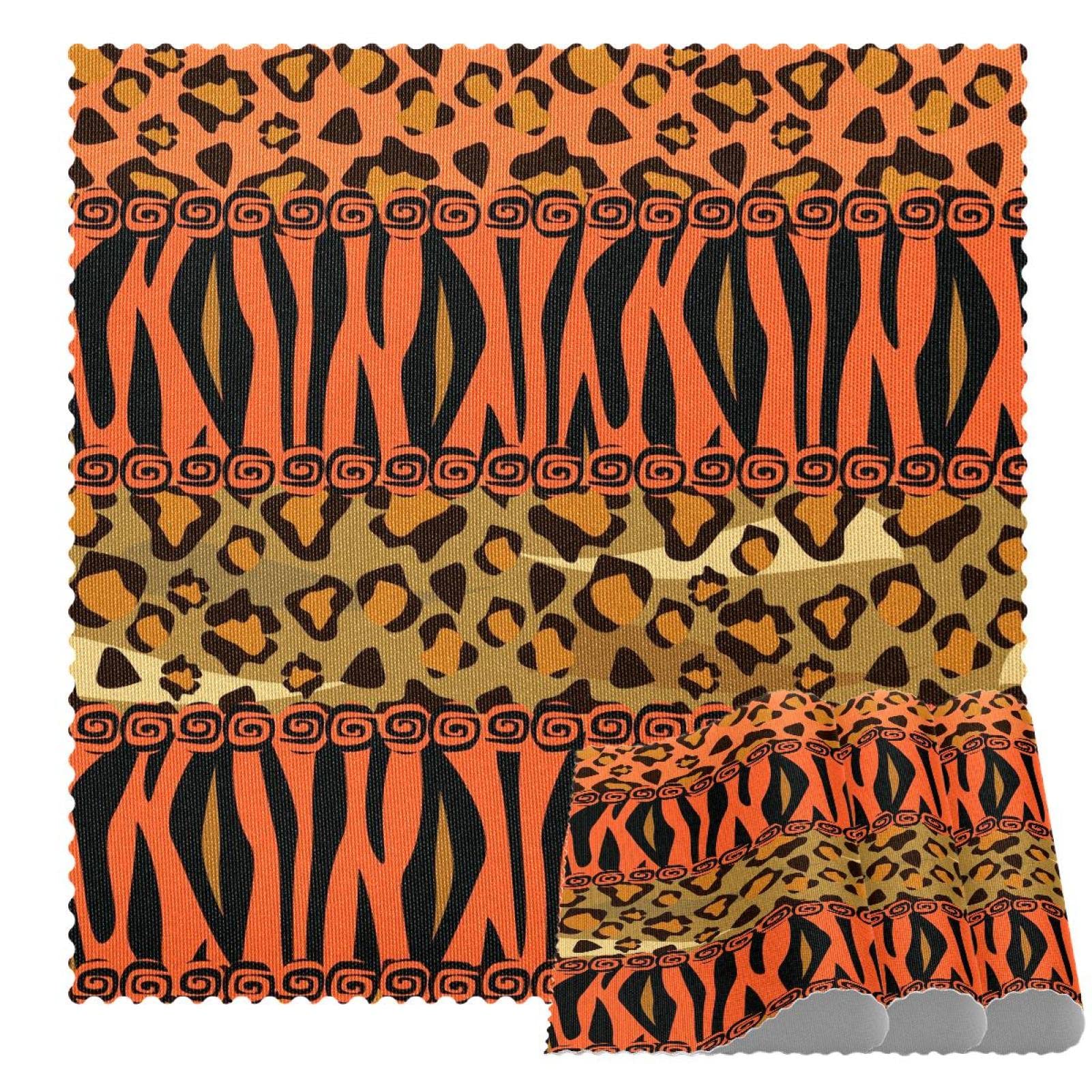 Set de table de qualité supérieure résistant à la chaleur motif tigre guépard 4pcs