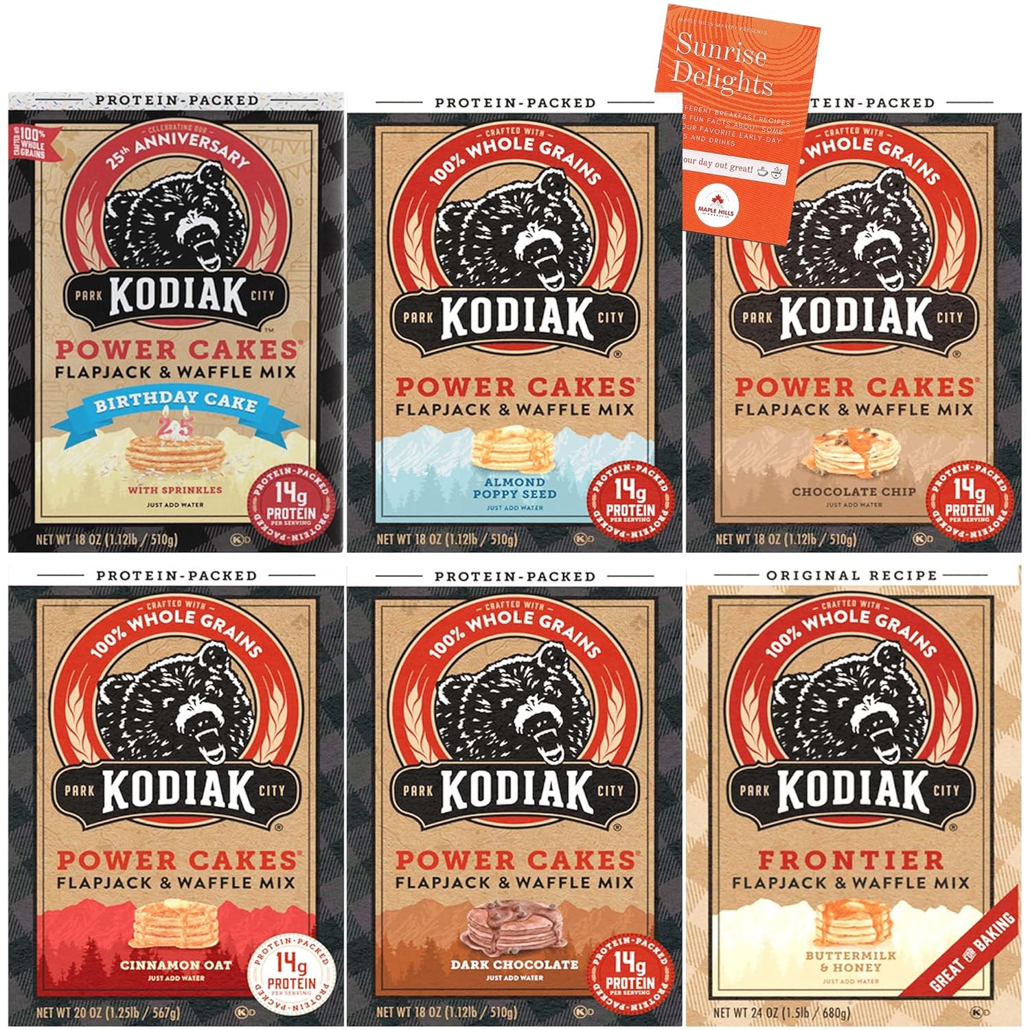 Kodiak Cakes Power Cakes Flapjack and Waffle Mix 6 Flavor