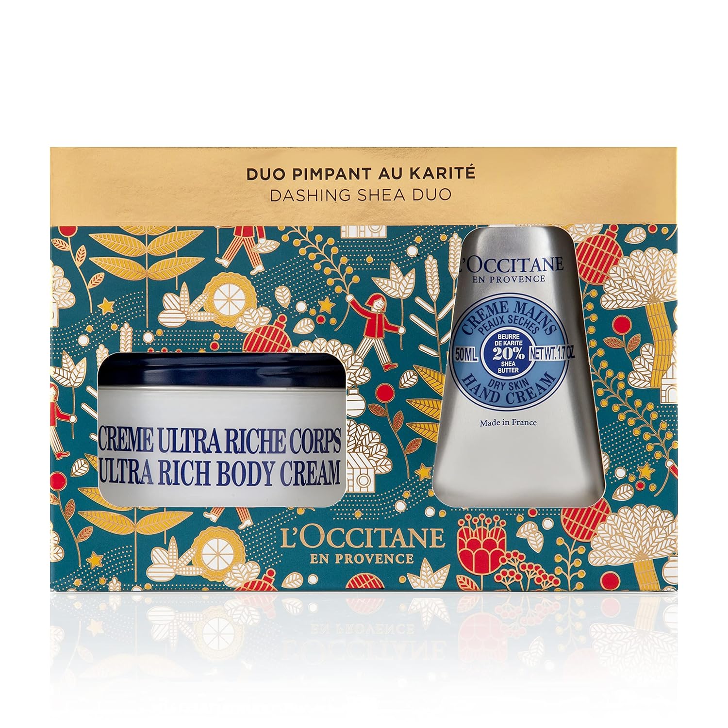 L'Occitane Nourishing Shea Butter Collection Gift Set for Dry Skin, Blue, 2 Count : Beauty & Personal Care