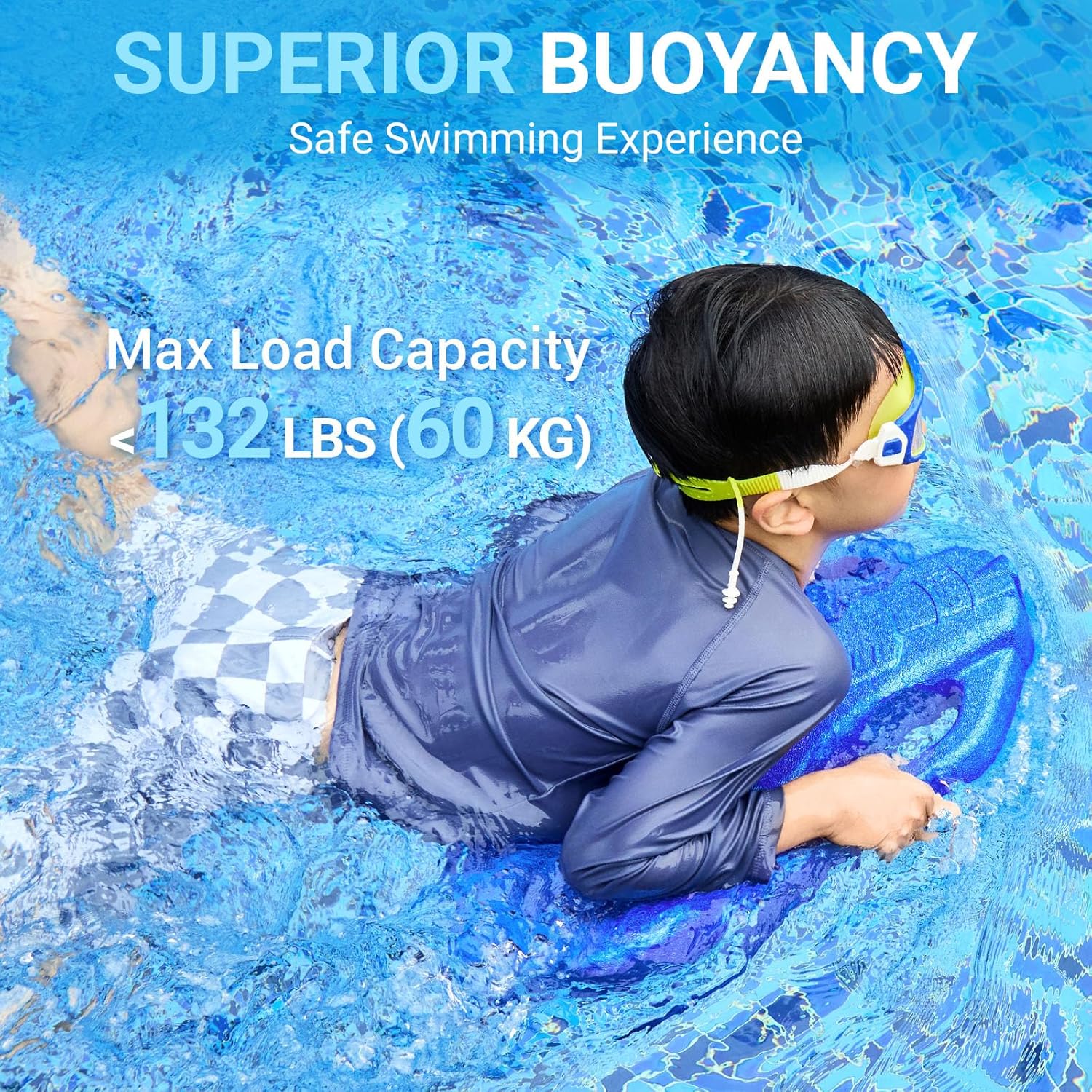 Zeraty 2026 Upgrade Electric Swimming Kickboard for Kids, Swim Training Floating Pool Board Propulsion, Water Sports Underwater Scooter Floats for Children