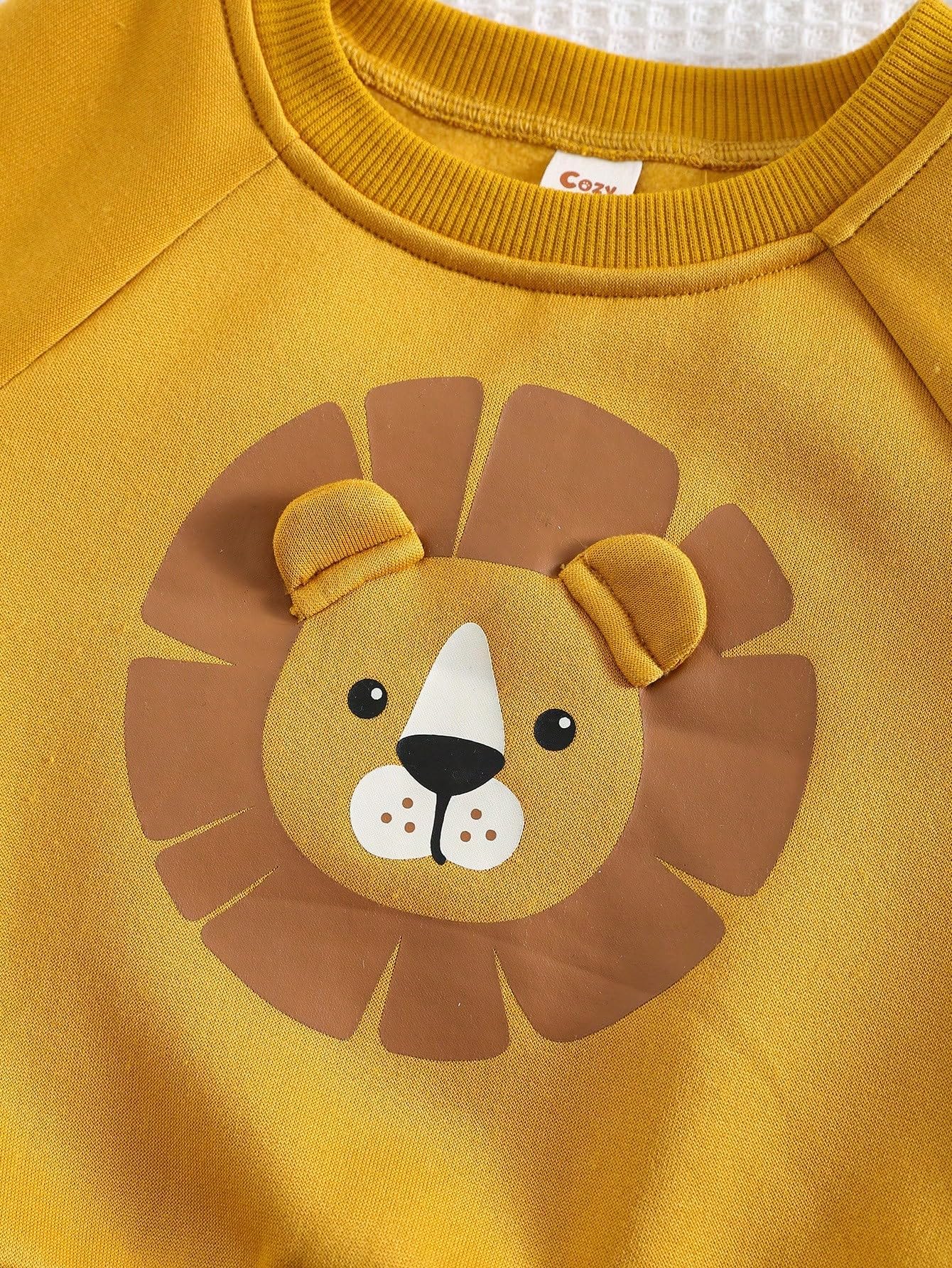Lymio Kids Sweatshirt | Sweatshirt for Kids | Comfortable Boys T-Shirt | Unisex Baby Full Sleeve Top(Kids-03-Yellow) | Age 2-3 Years 3