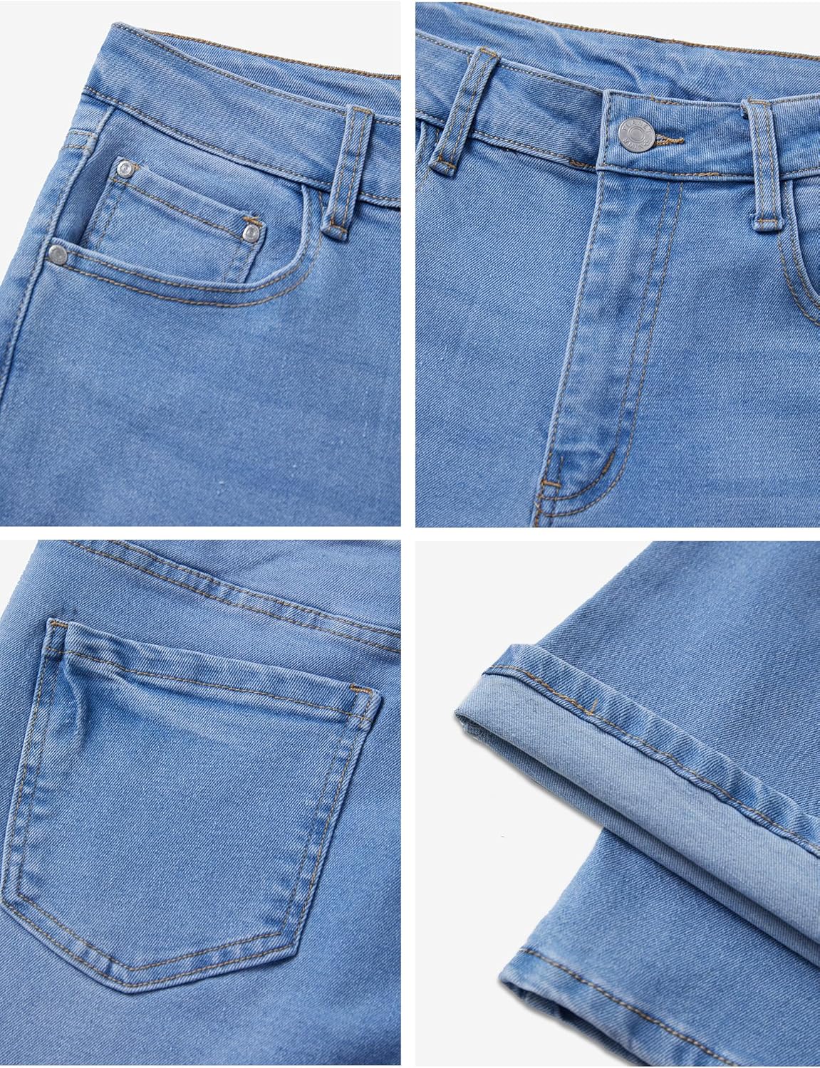 EMMIOL Flare Jeans for Women Trendy, Mid-High Waist Bootcut Bell Bottom Jeans, Stretchy Denim Y2K Pants with Pockets - Image 5