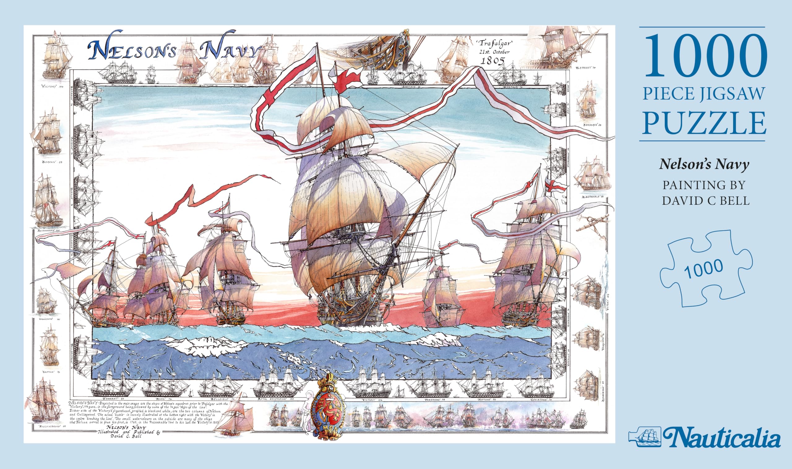 Nauticalia Nelson's Navy by David Bell 1,000-piece Puzzle, 20.5 cm x 34.5 cm