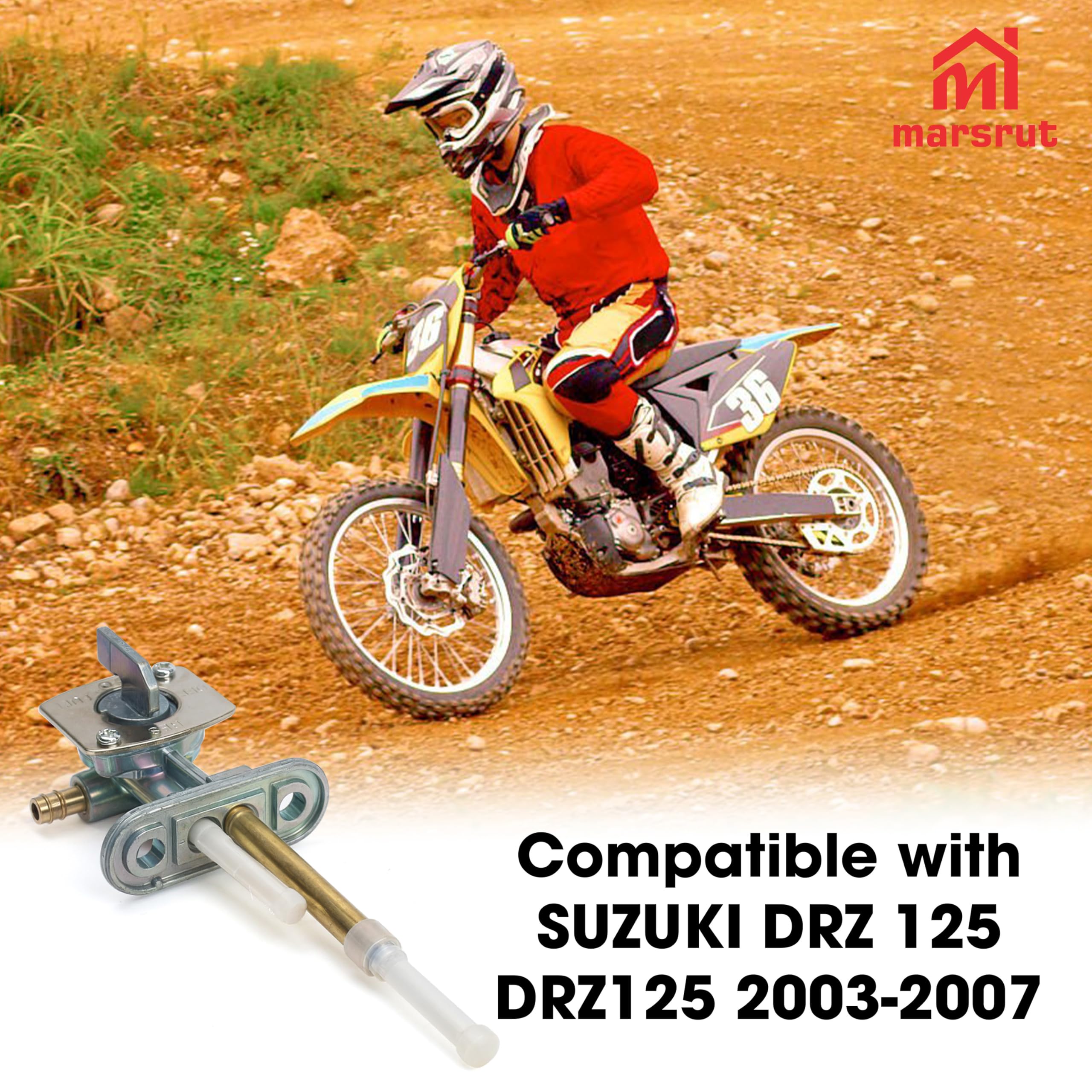 Fuel Tank Petcock Switch Valve Assembly For Suzuki DRZ125 (2003-2007 Models)