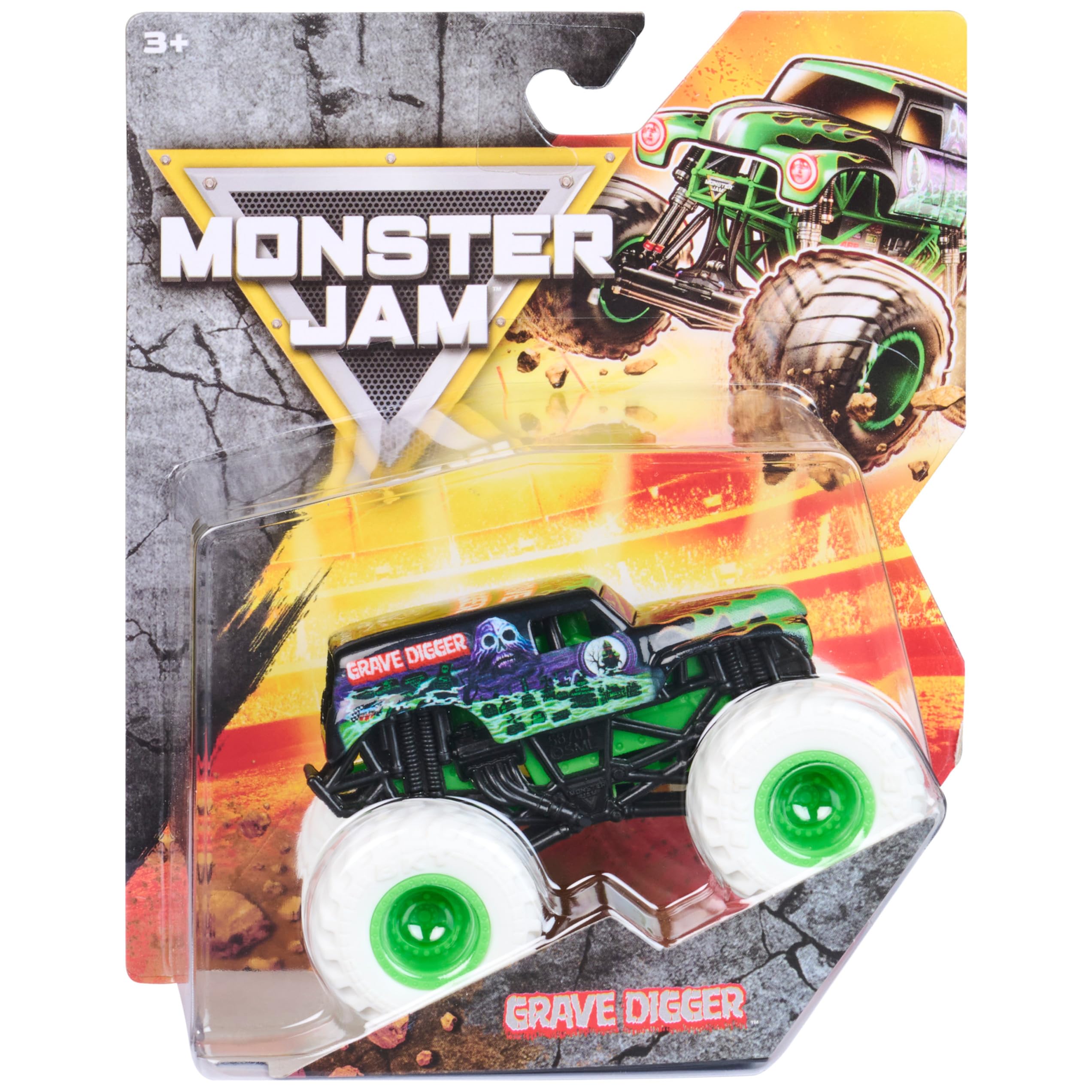 Monster Jam Veicolo pressofuso Monster Truck scavatrice per tombe, scala 1