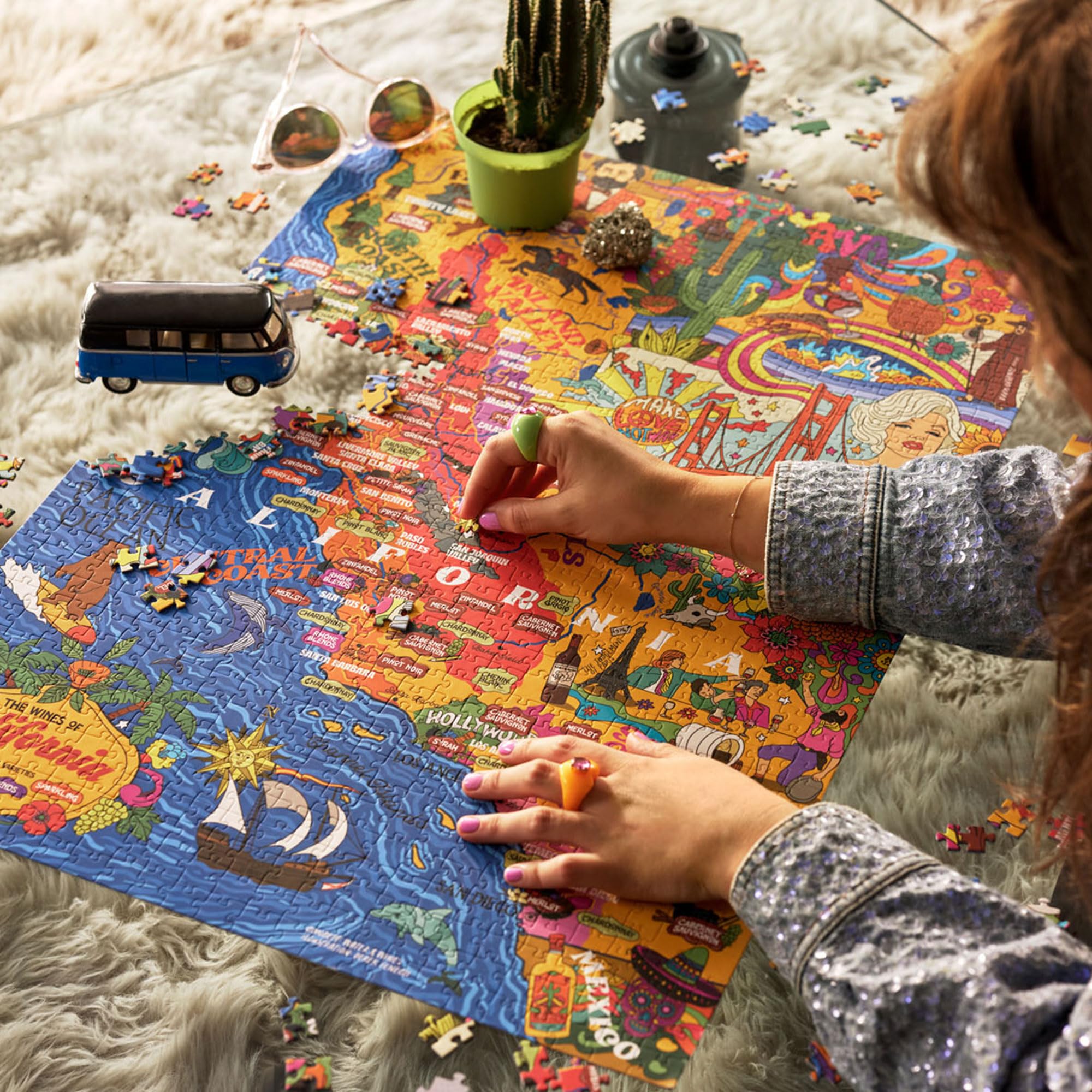 Amazon.com: California Wine Puzzle - Hand-Drawn Jigsaw 1000 Piece