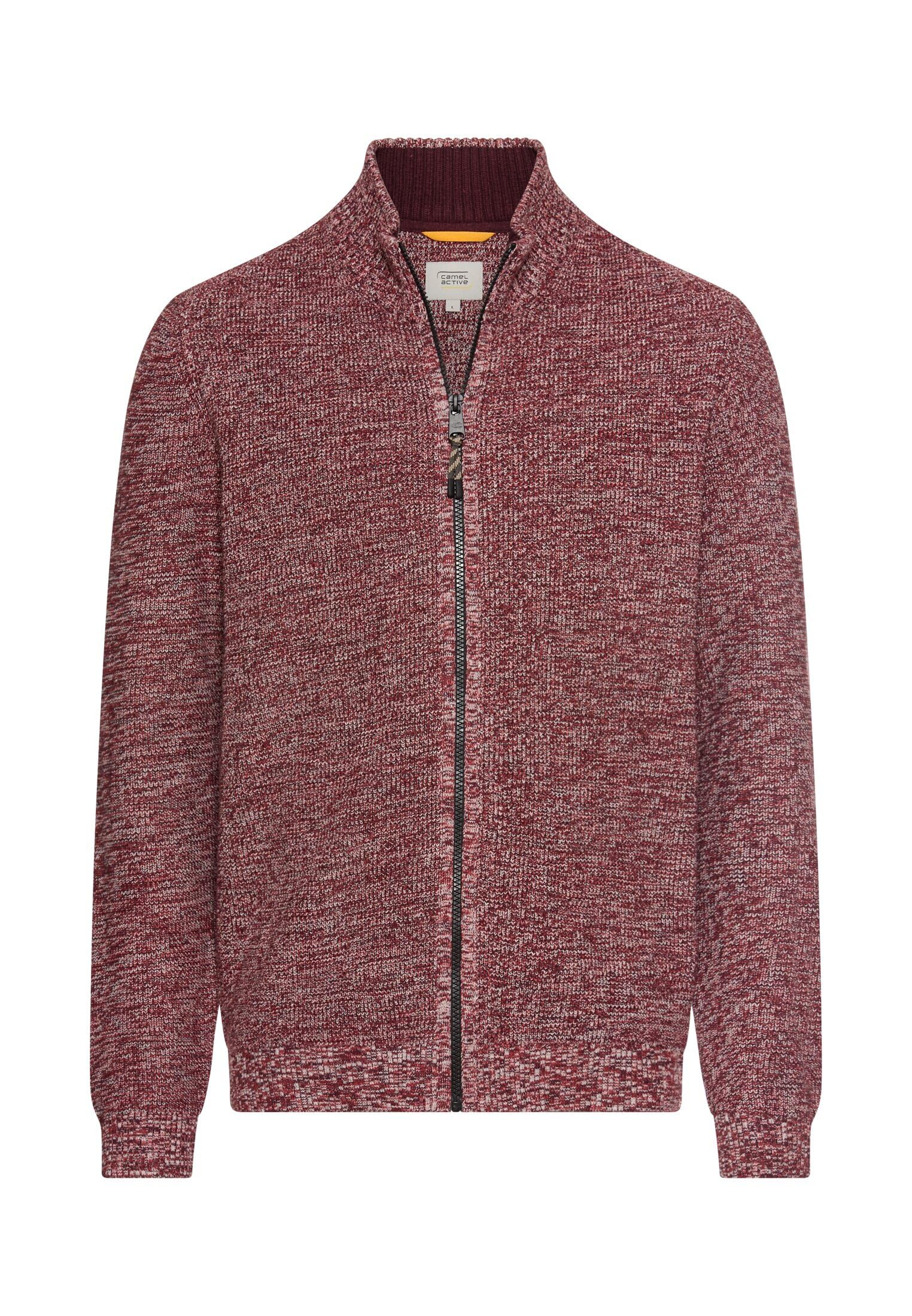 camel active Herren Strickjacke aus einem Soften Baumwollmix