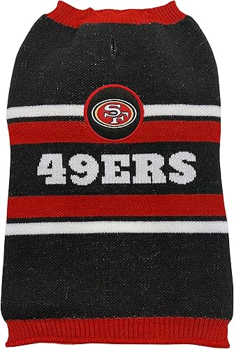NFL San Francisco 49ers - Suéter para perro, talla extra grande. Suéter tejido para mascotas cálido y acogedor con el logotipo del equipo de la NFL,