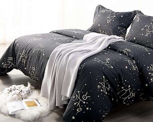 Miniatura 7 de NTBAY - Juego de funda de edredón de microfibra cepillada, ultrasuave, cierre de cremallera