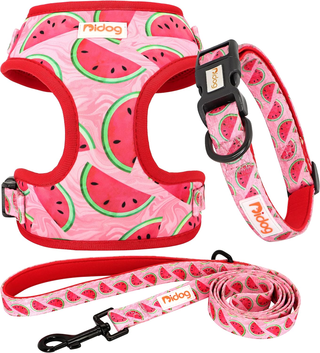 Didog No Pull Dog Harness Collar and Leash Set, Cute