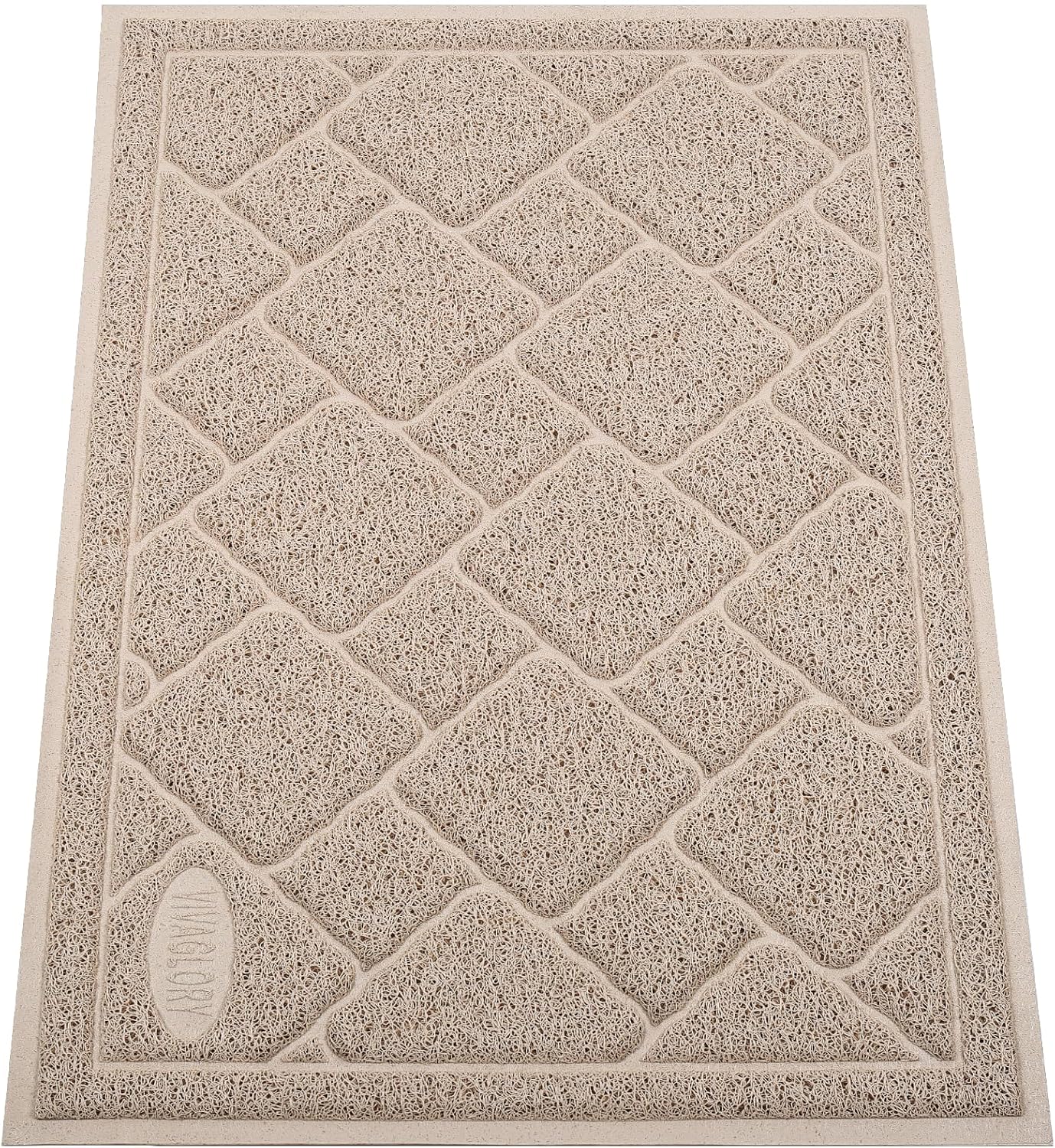 VIVAGLORY Cat Litter Tray Mat, Durable Litter Box Mat Kitty Litter Mats