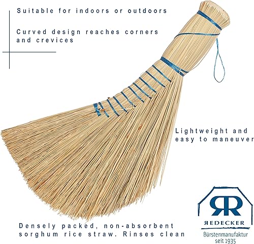 Miniatura 4 de REDECKER Cepillo de batidor, estilo holandés, juego de 2, 12-1/2 pulgadas, cepillo de mano resistente para uso en interiores y exteriores, diseño de