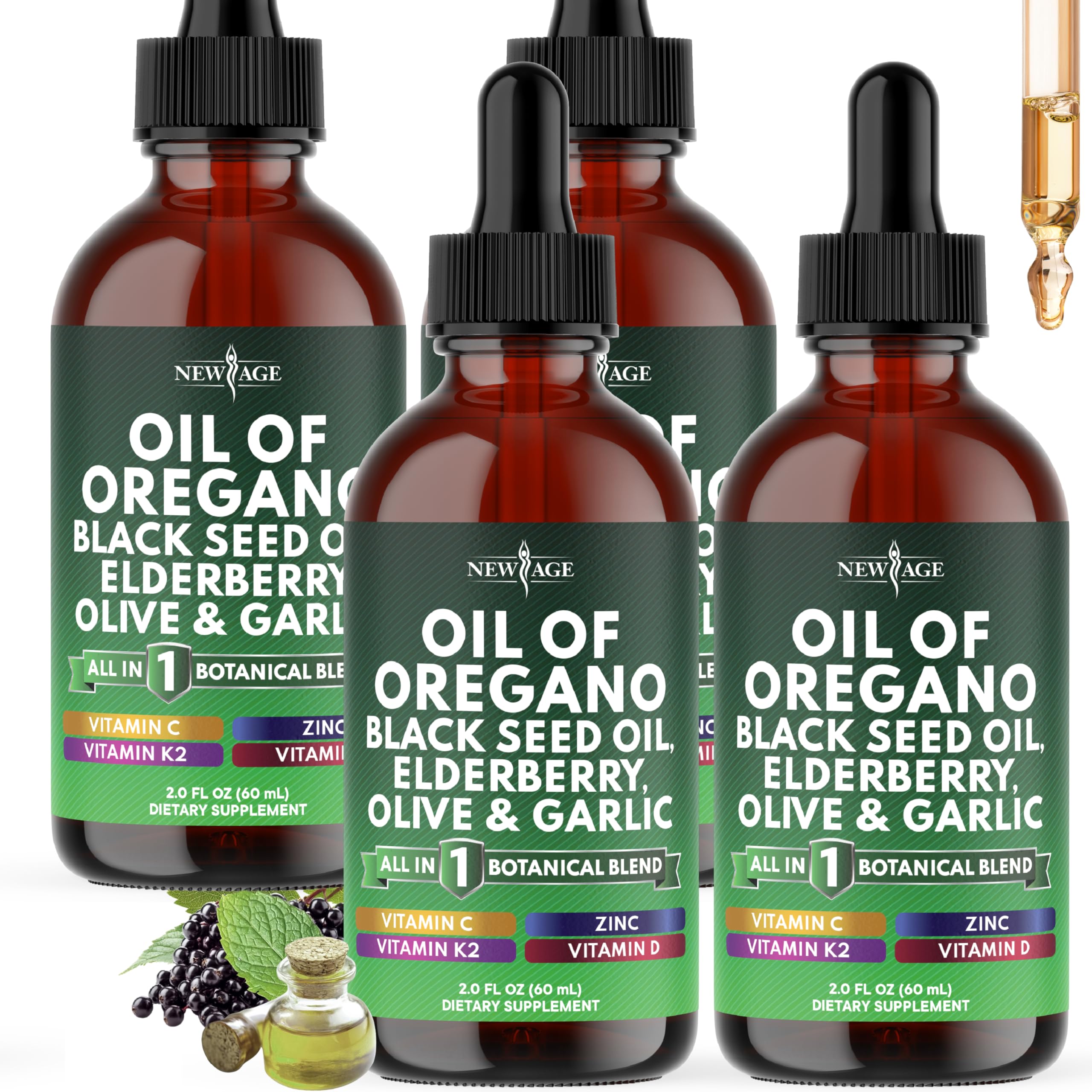 Amazon.com: NEW AGE Oil of Oregano Drops - Black Seed Oil