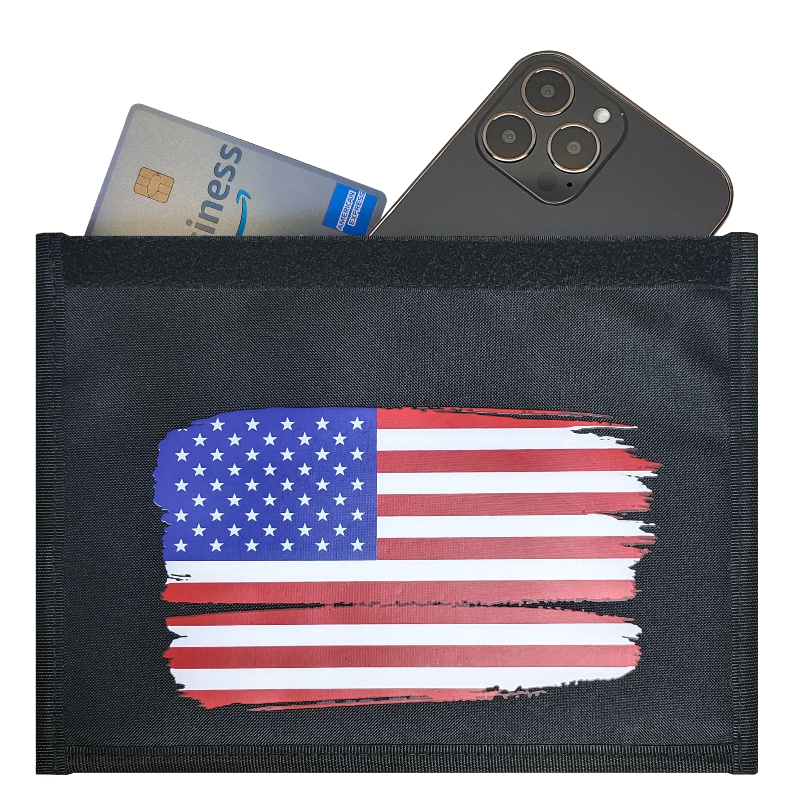 Gecko Travel Tech Faraday Bag Anti-Tracking GPS RFID Car Key Signal Blocker Wallet Shielding Pouch Protective Case for Cell Phone Car Key FOB, Data Privacy, Electronic Device Security (USA BRUSH)