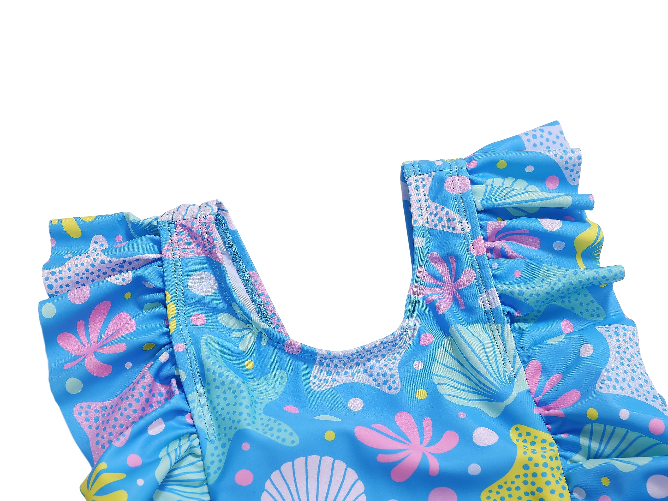 LIZENS Girls One Piece Hawaiian Ruffle Swimsuit - Beachwear Bathing Suit for Kids(BL051,2-3T)