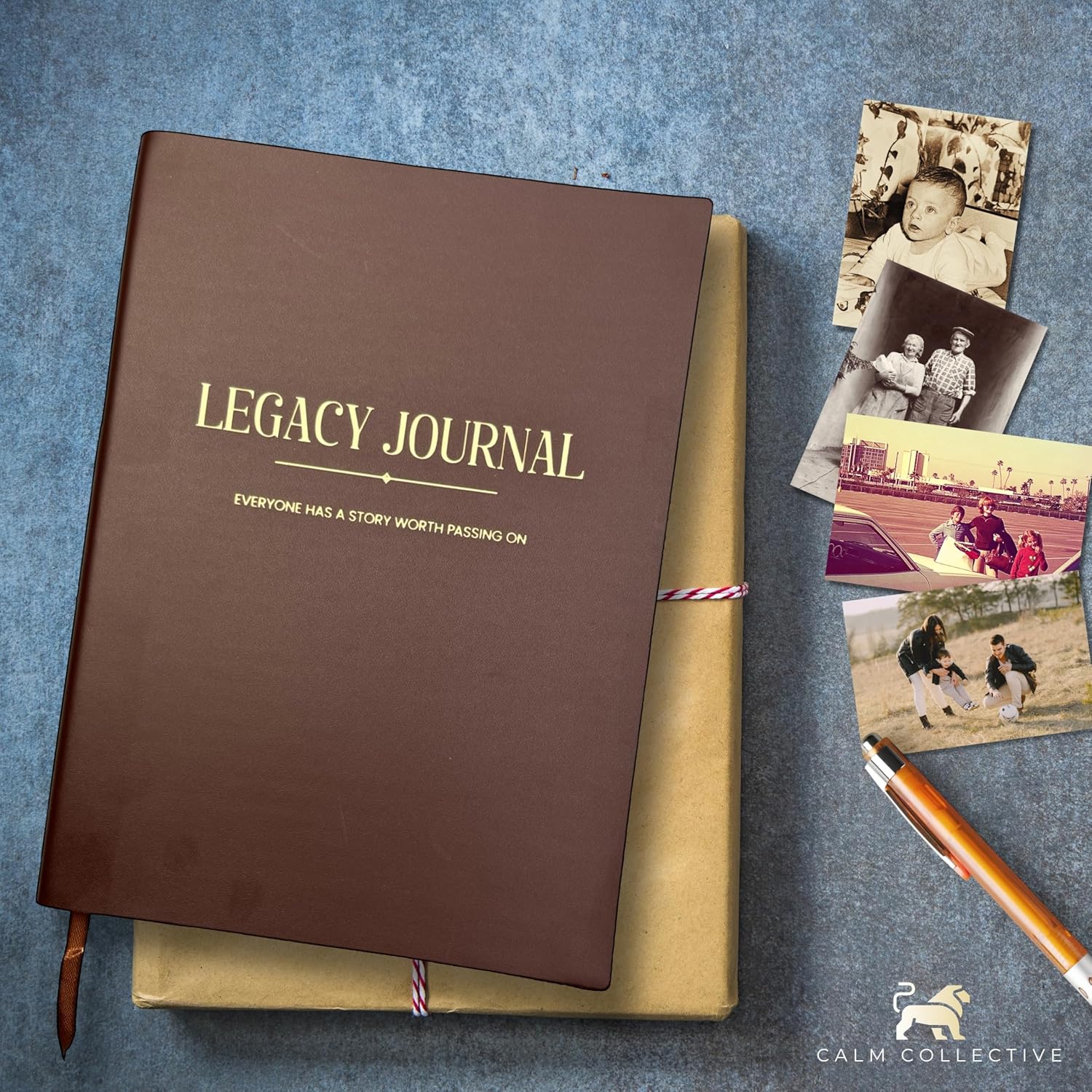 Calm Collective Genuine Leather Legacy Journal | Preserve your Life Story, Celebration of Life, & Memory Keepsake for Grandparents, Mom, Dad - Image 7