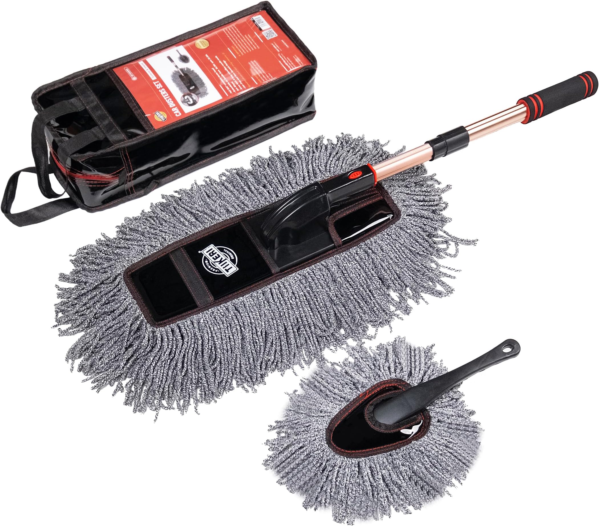 TIIKERI Car Duster Set 2Pack, ScratchFree, Extendable