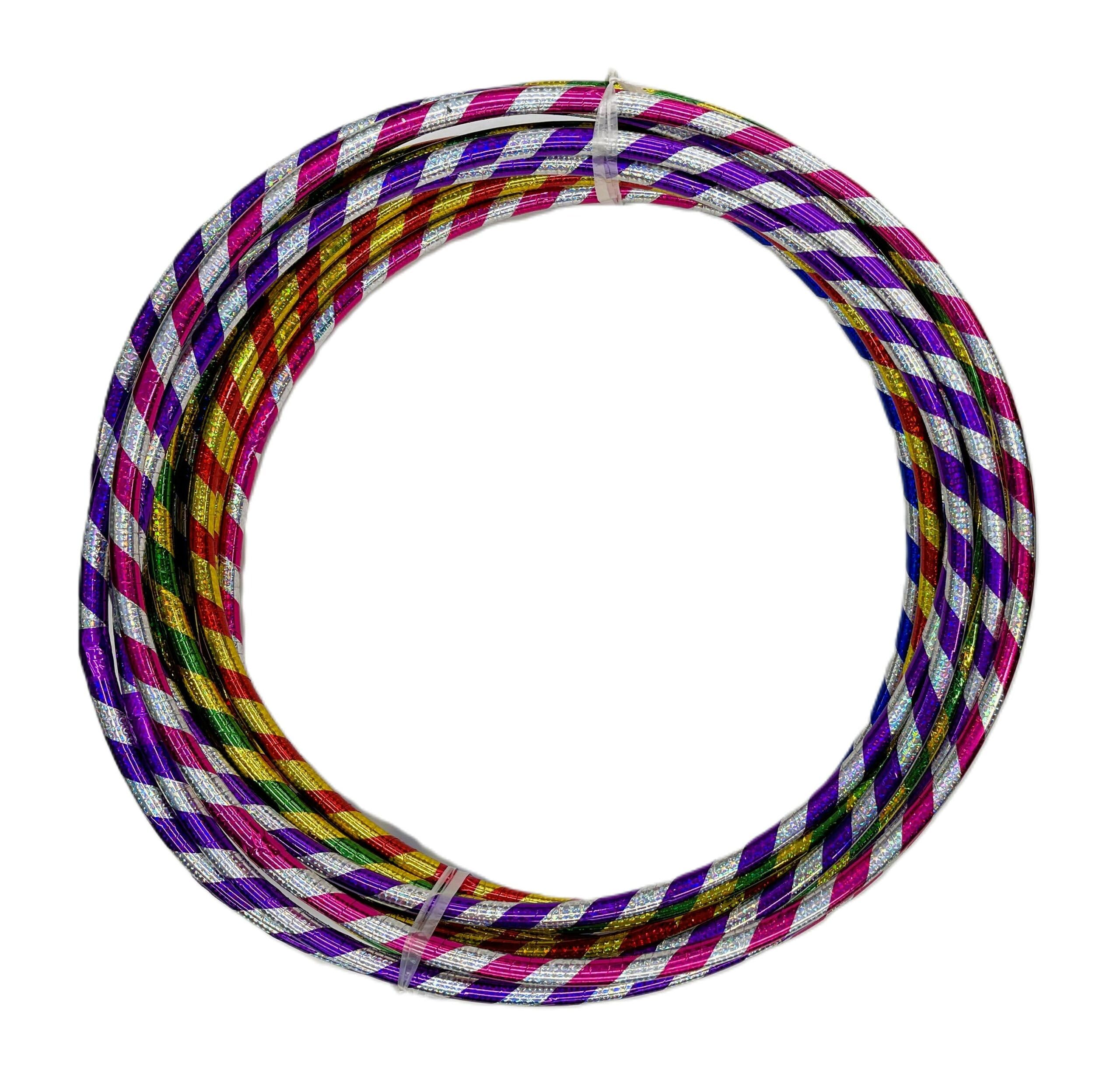 Brillars Hula Hoop for Adults and Kids, Fitness Hoola Hoops Toy, 45CM-75CM Suitable for Gymnastics, Dancing, Fun Exercise, Girls, Boys & Pet Training (Multicolour Pack of 5, 55cm)